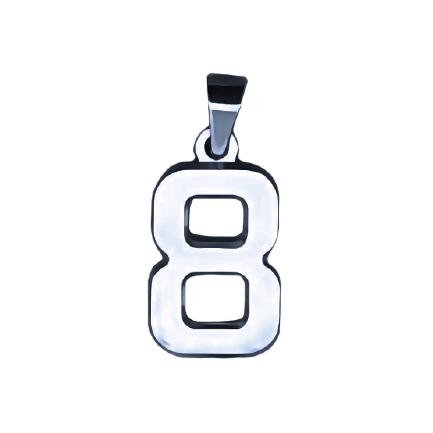 Pro Number Pendant - Stainless Steel