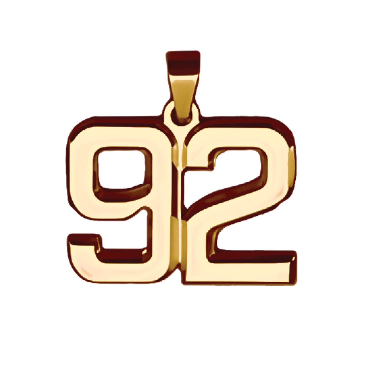 Pro Number Pendant - 14K Gold Plated Stainless Steel