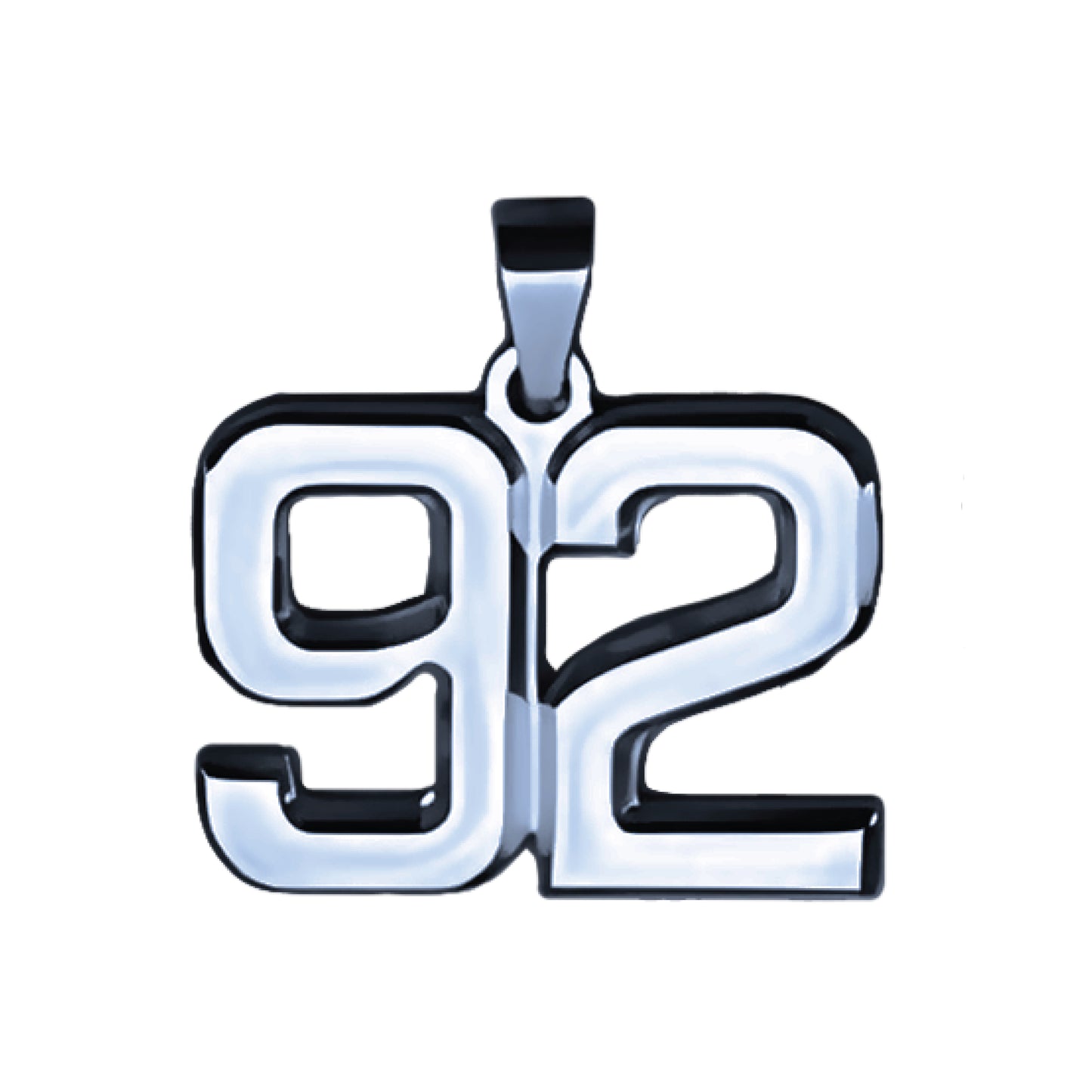 Pro Number Pendant - Stainless Steel