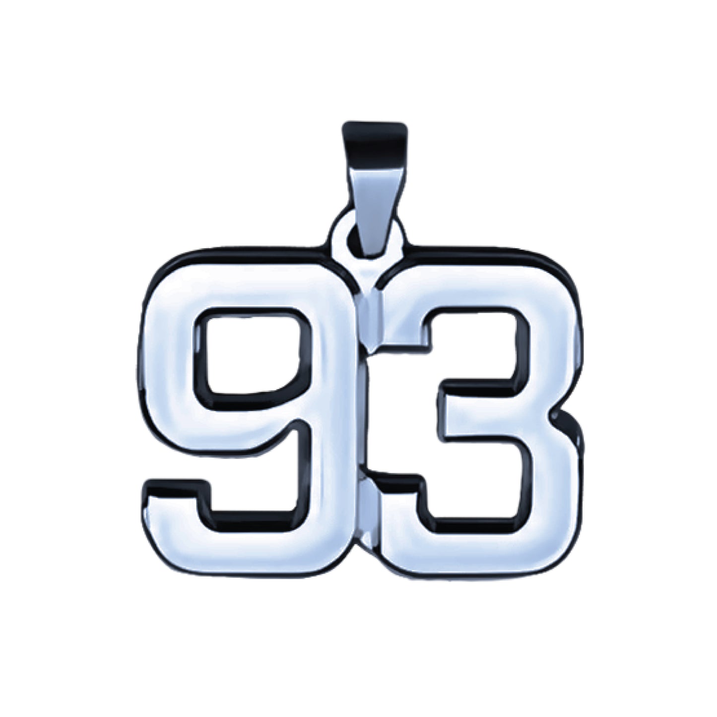 Pro Number Pendant - Stainless Steel