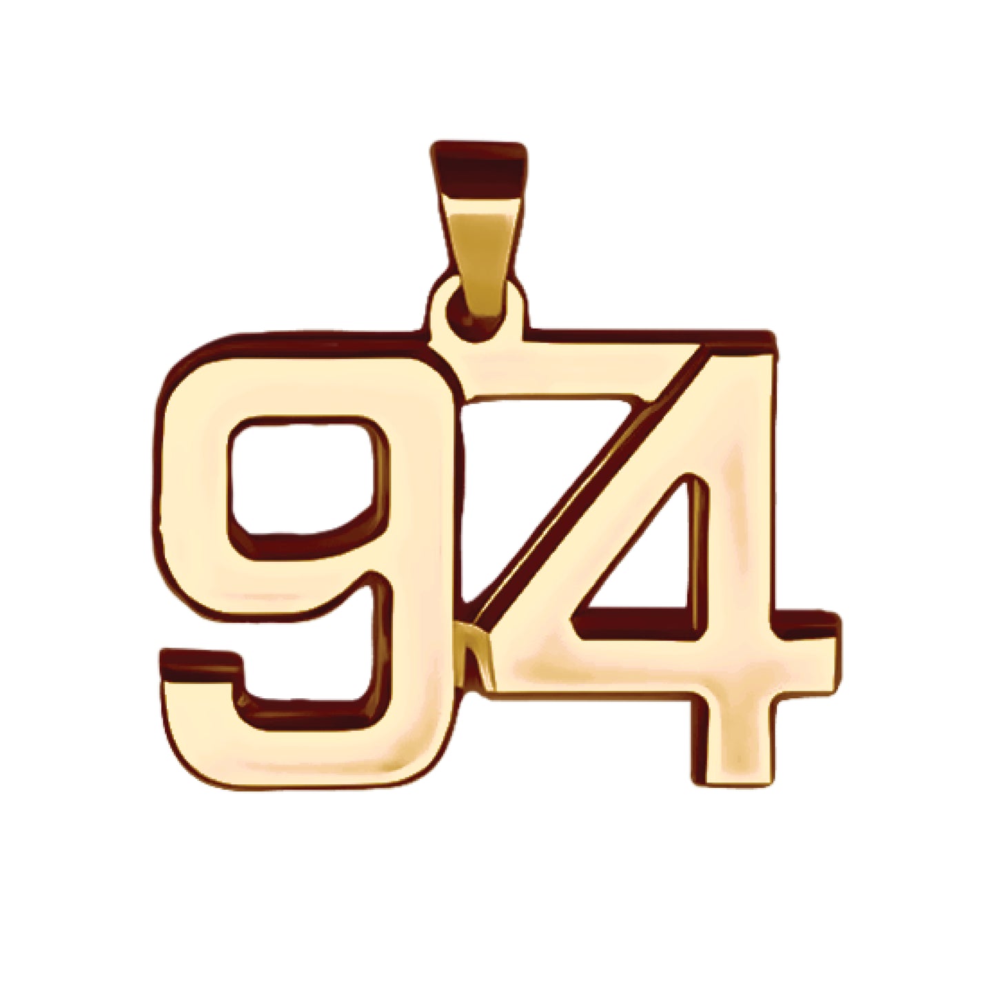 Pro Number Pendant - 14K Gold Plated Stainless Steel