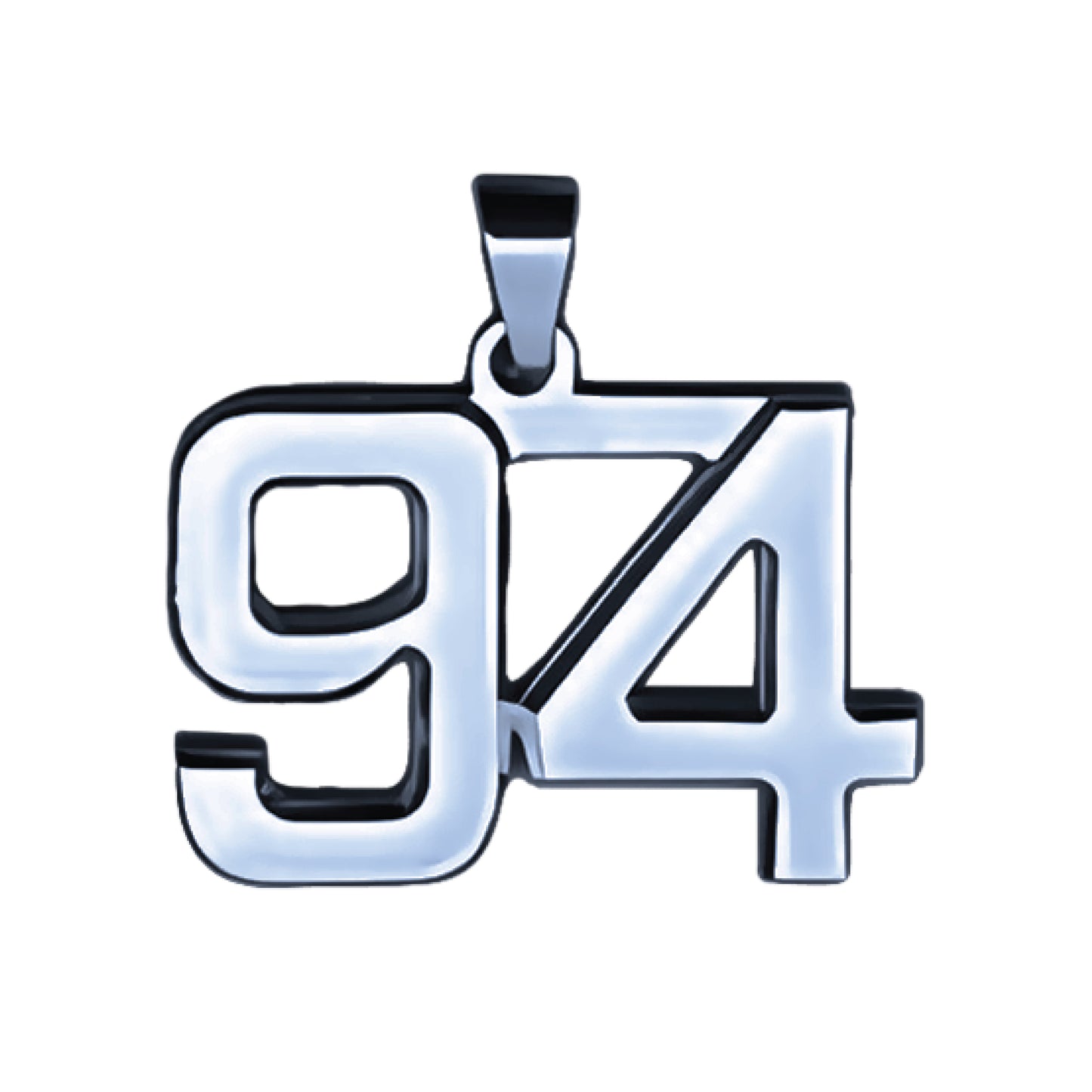 Pro Number Pendant - Stainless Steel