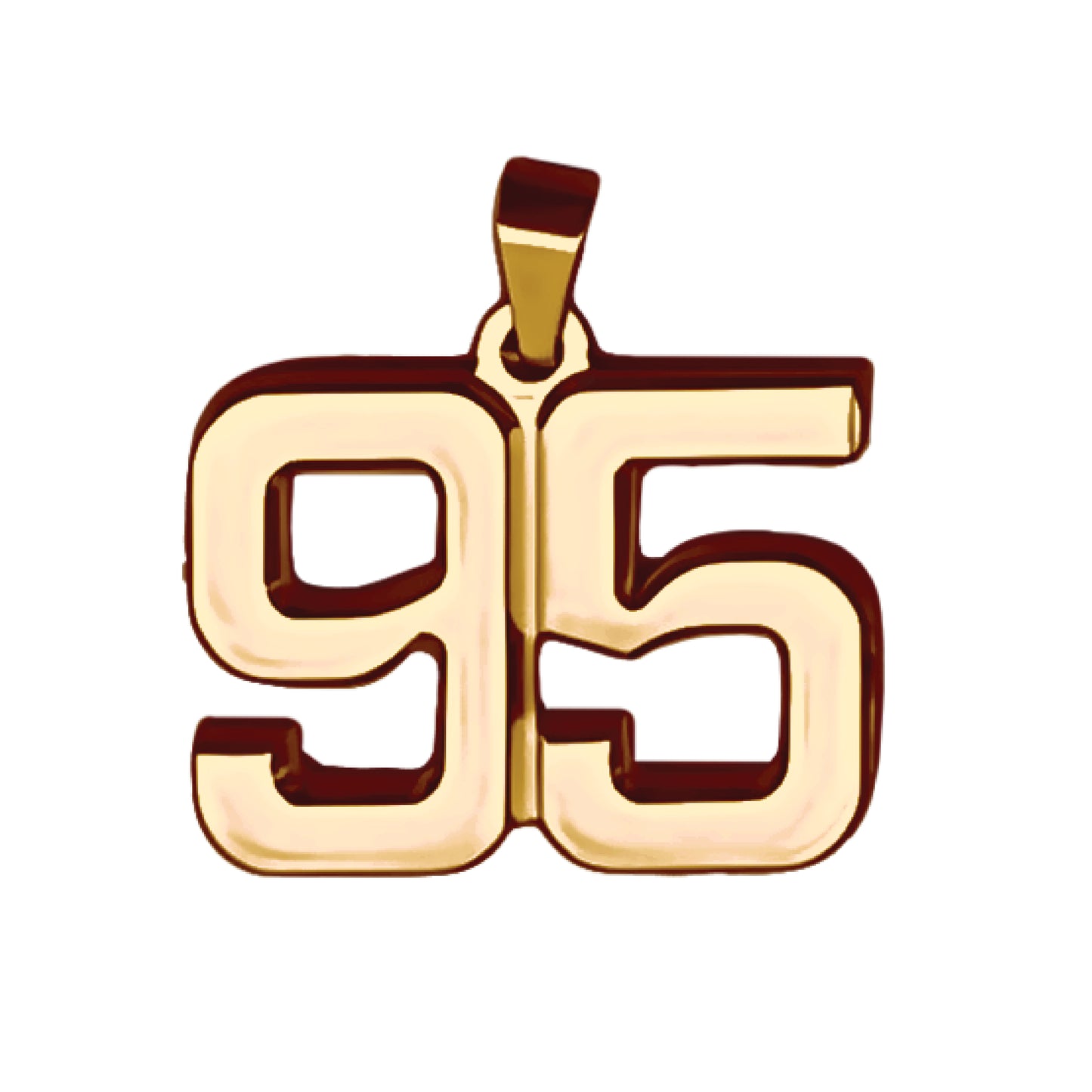 Pro Number Pendant - 14K Gold Plated Stainless Steel