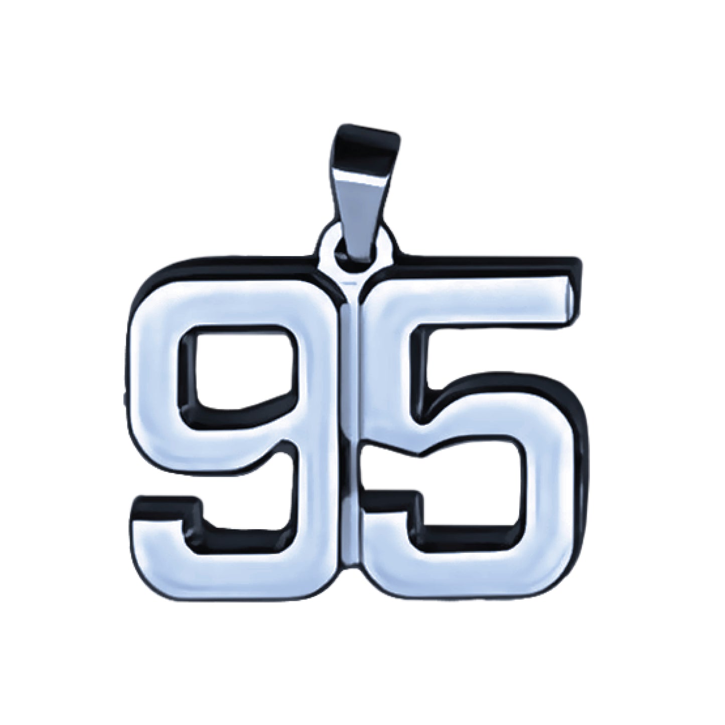 Pro Number Pendant - Stainless Steel