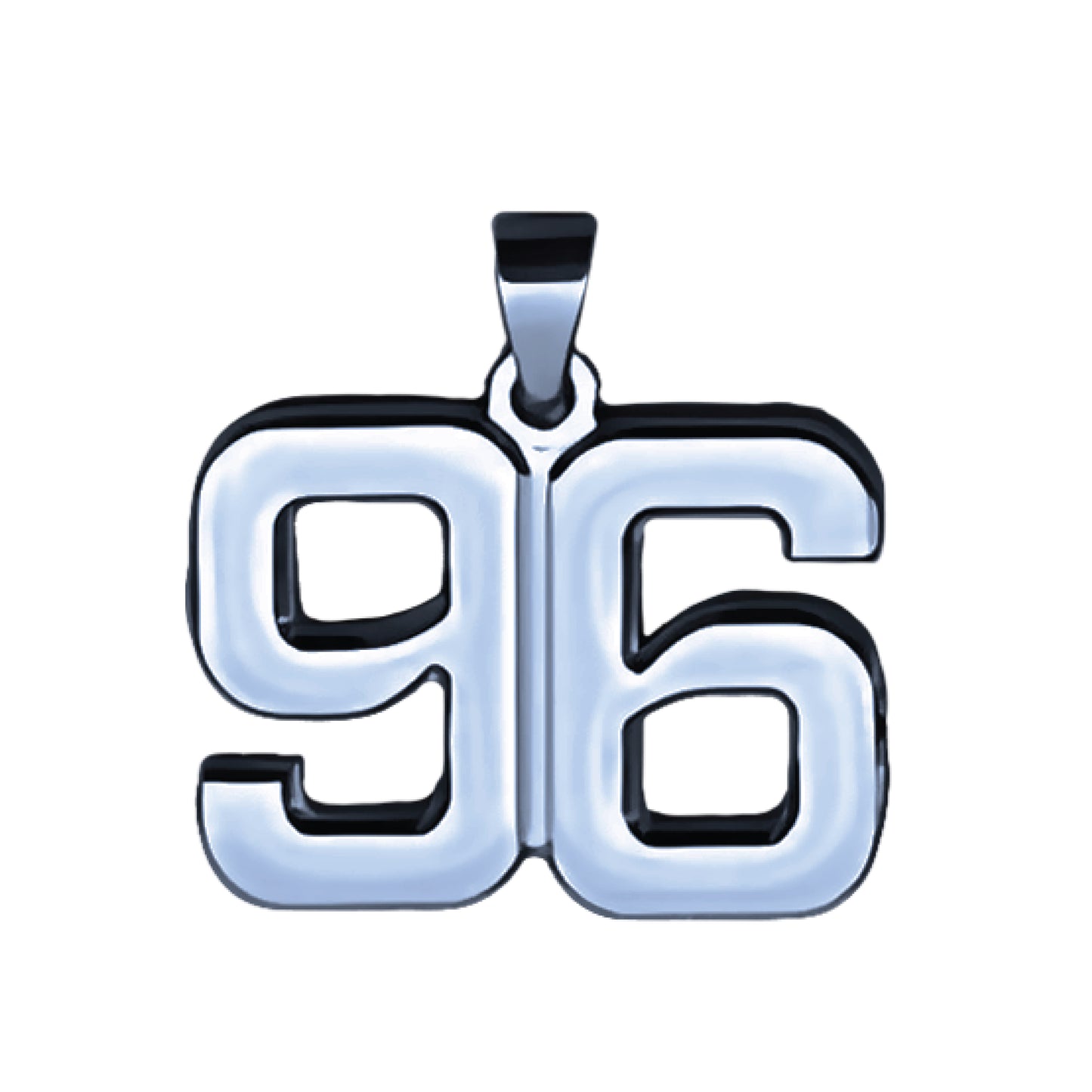 Pro Number Pendant - Stainless Steel