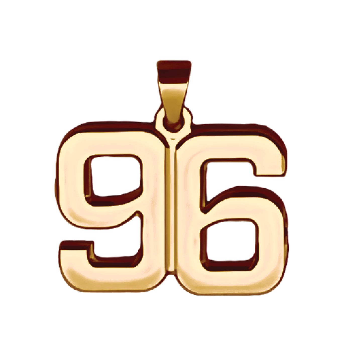 Pro Number Pendant - 14K Gold Plated Stainless Steel