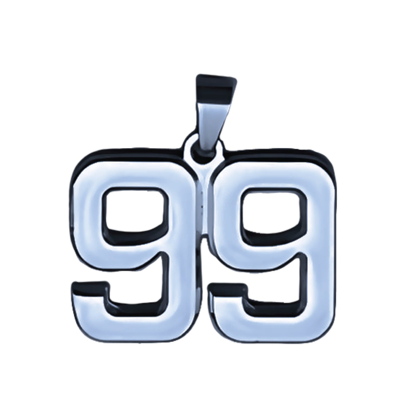 Pro Number Pendant - Stainless Steel