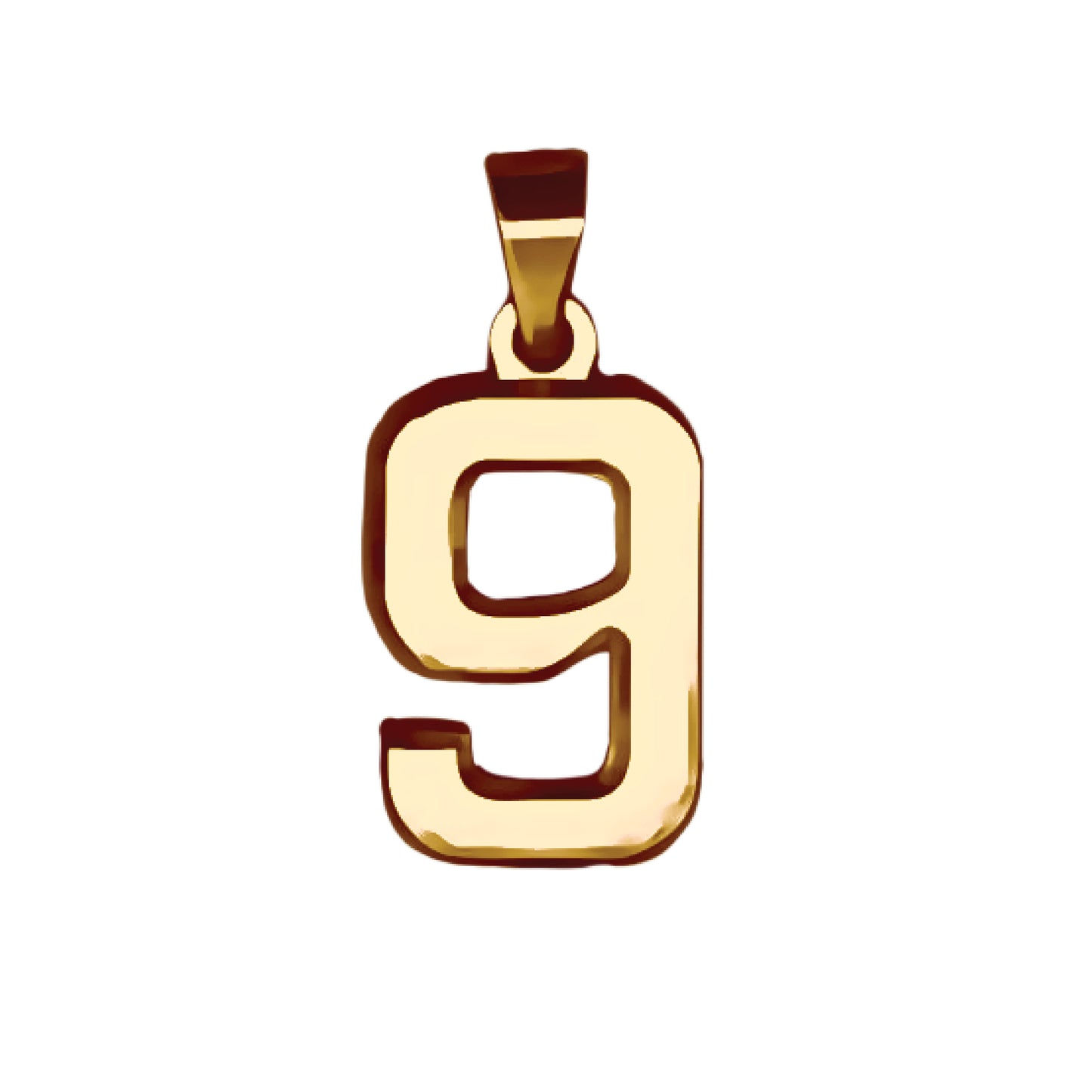 Pro Number Pendant - 14K Gold Plated Stainless Steel