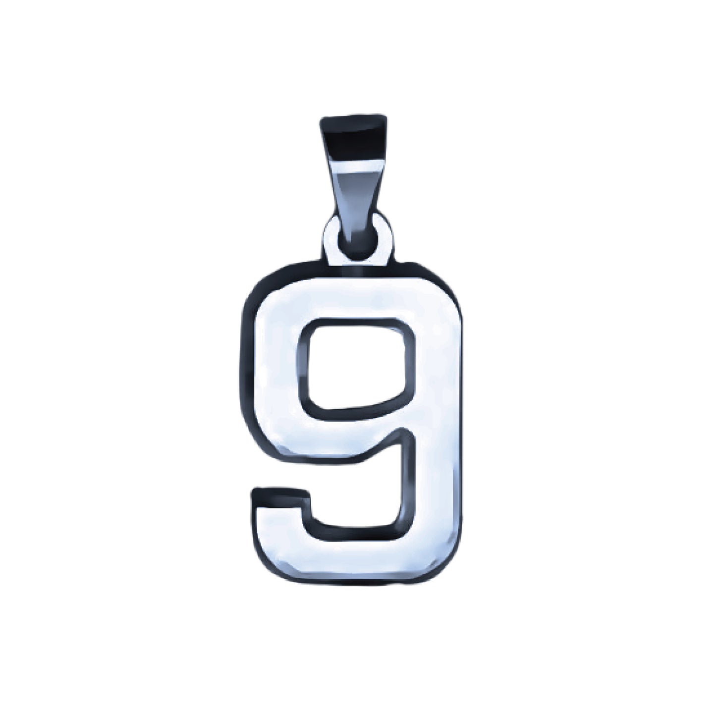 Pro Number Pendant - Stainless Steel
