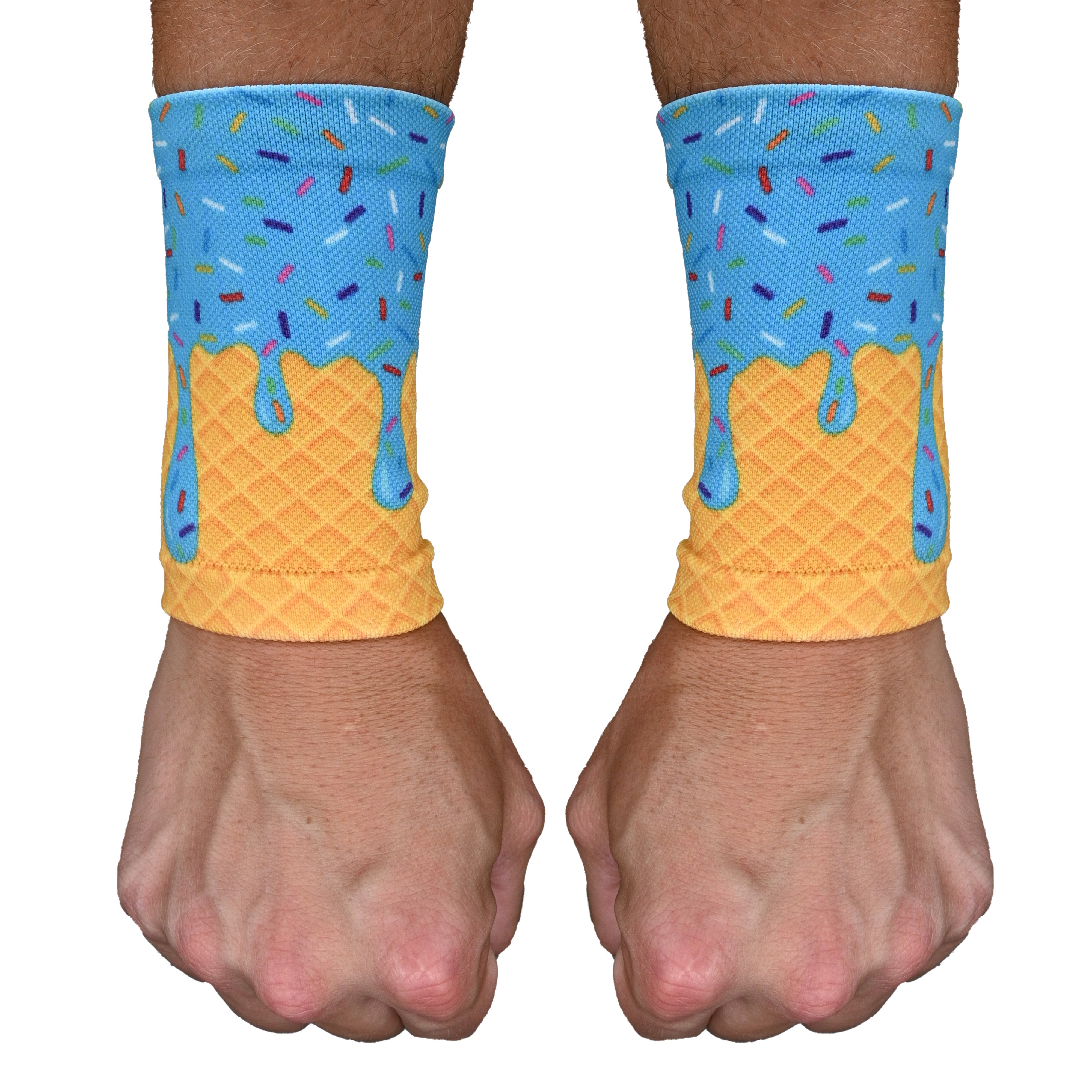 Blue Ice Cream Wrist Support Sleeves