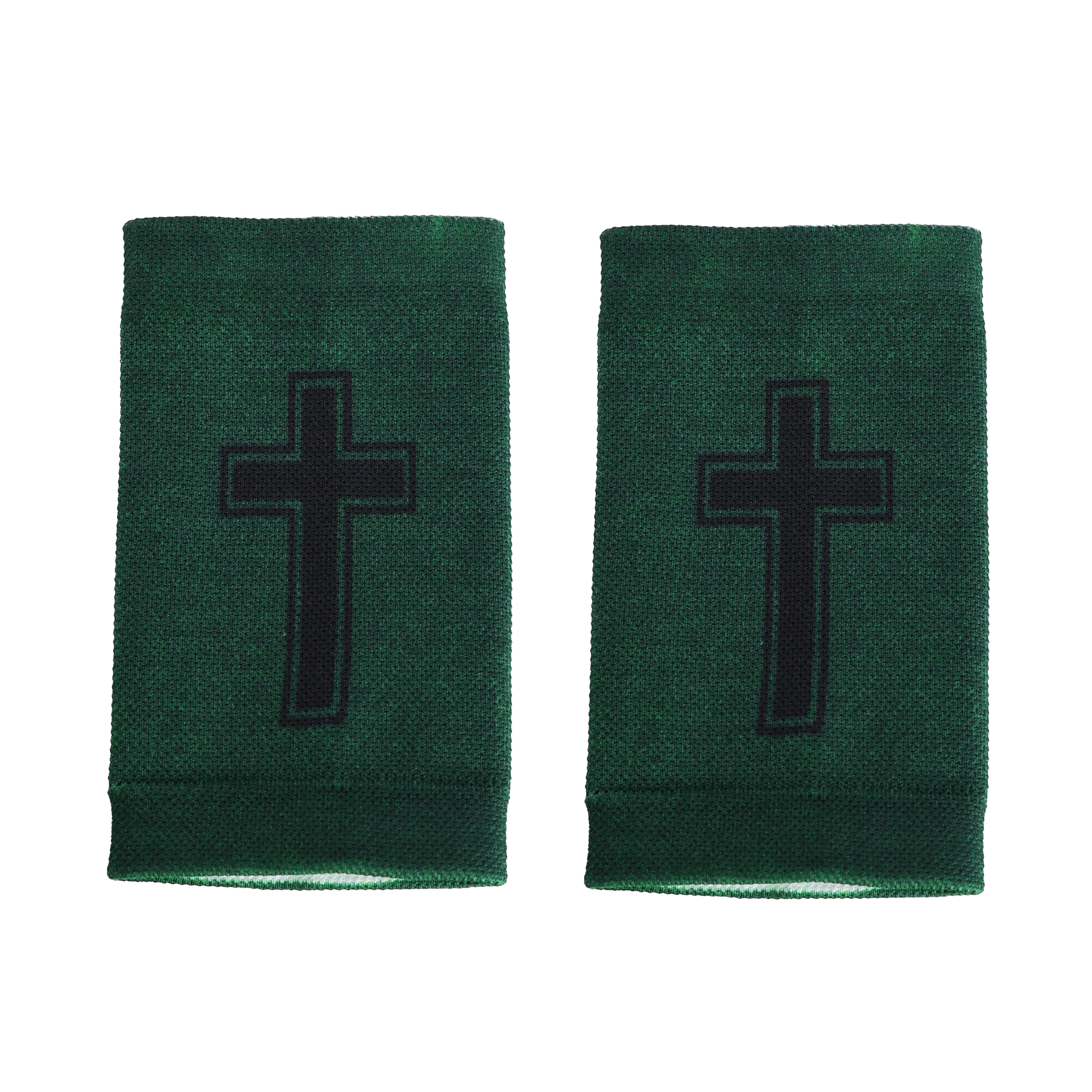 Faith Cross Green Wrist Support Sleeves
