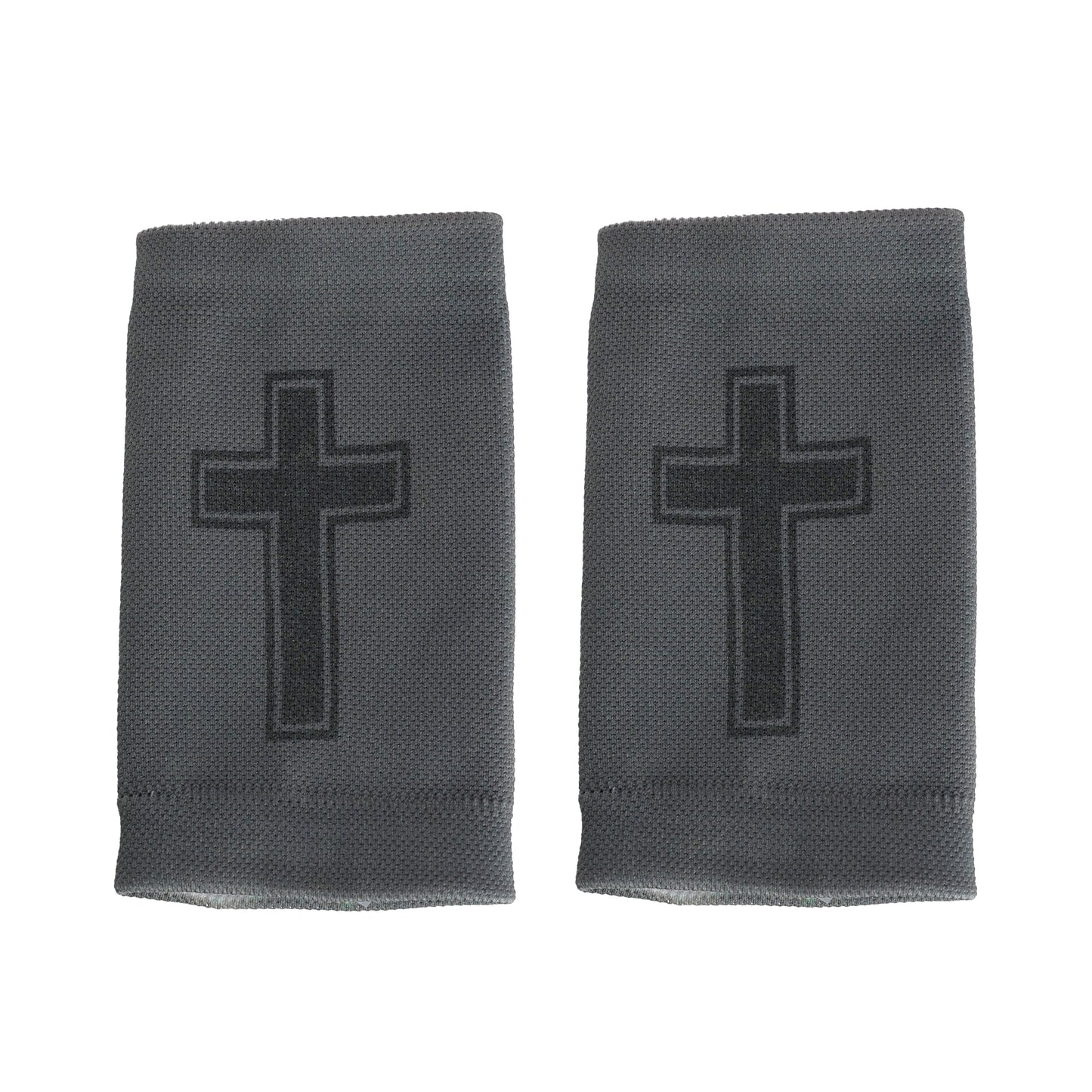 Faith Cross Grey Wrist Support Sleeves