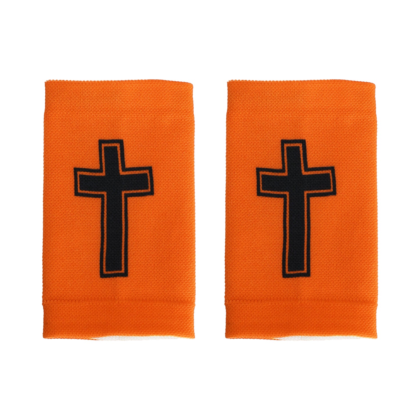 Faith Cross Orange Wrist Support Sleeves