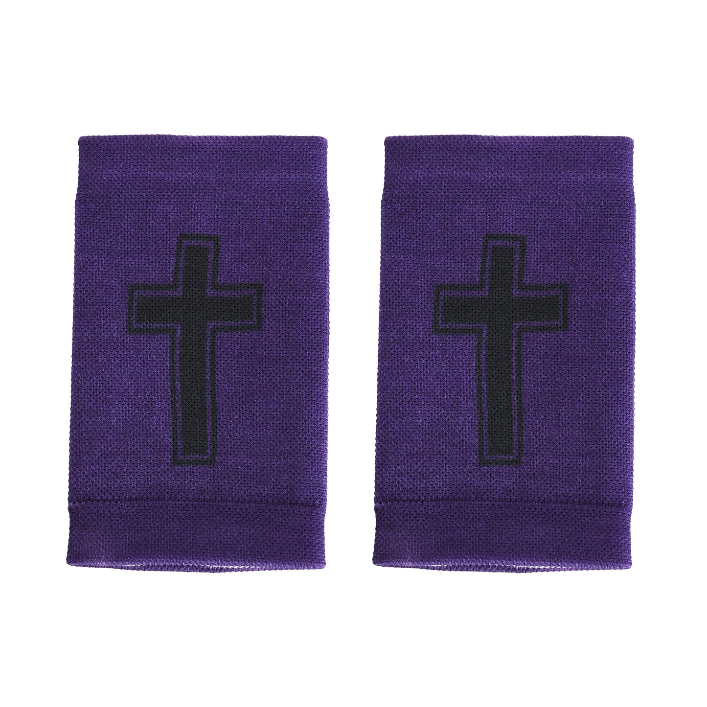 Faith Cross Purple Wrist Support Sleeves