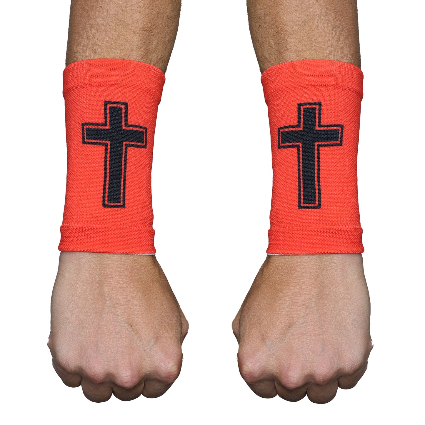 Faith Cross Red Wrist Support Sleeves