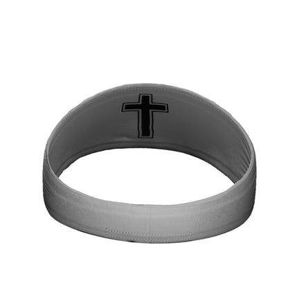 Faith Cross Grey Headband