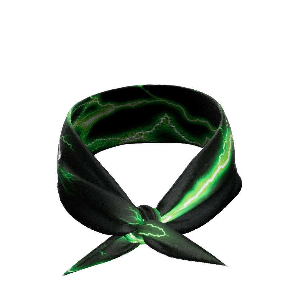 Green Lightning Tie Headband