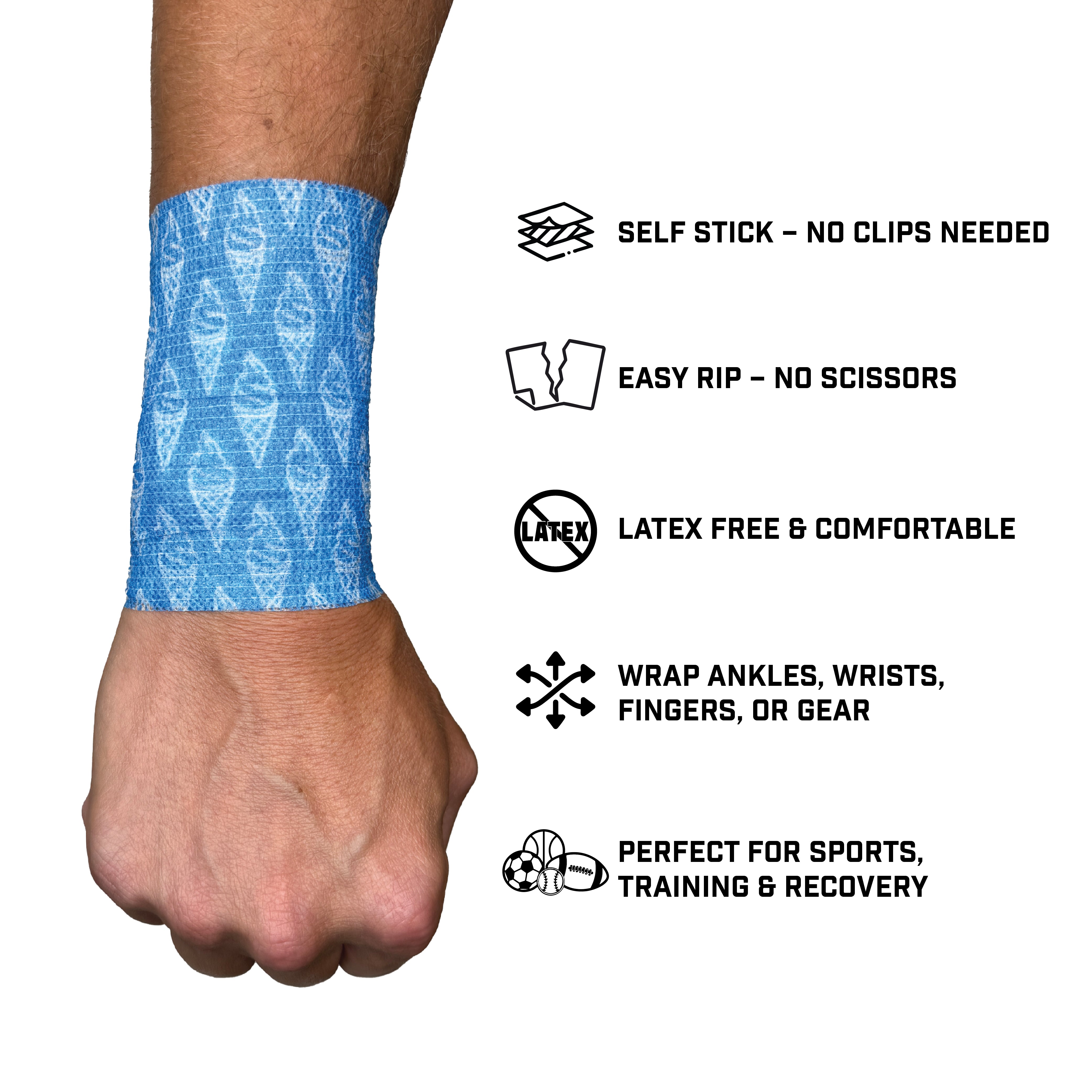 Blue Ice Cream Self Stick Athletic Tape