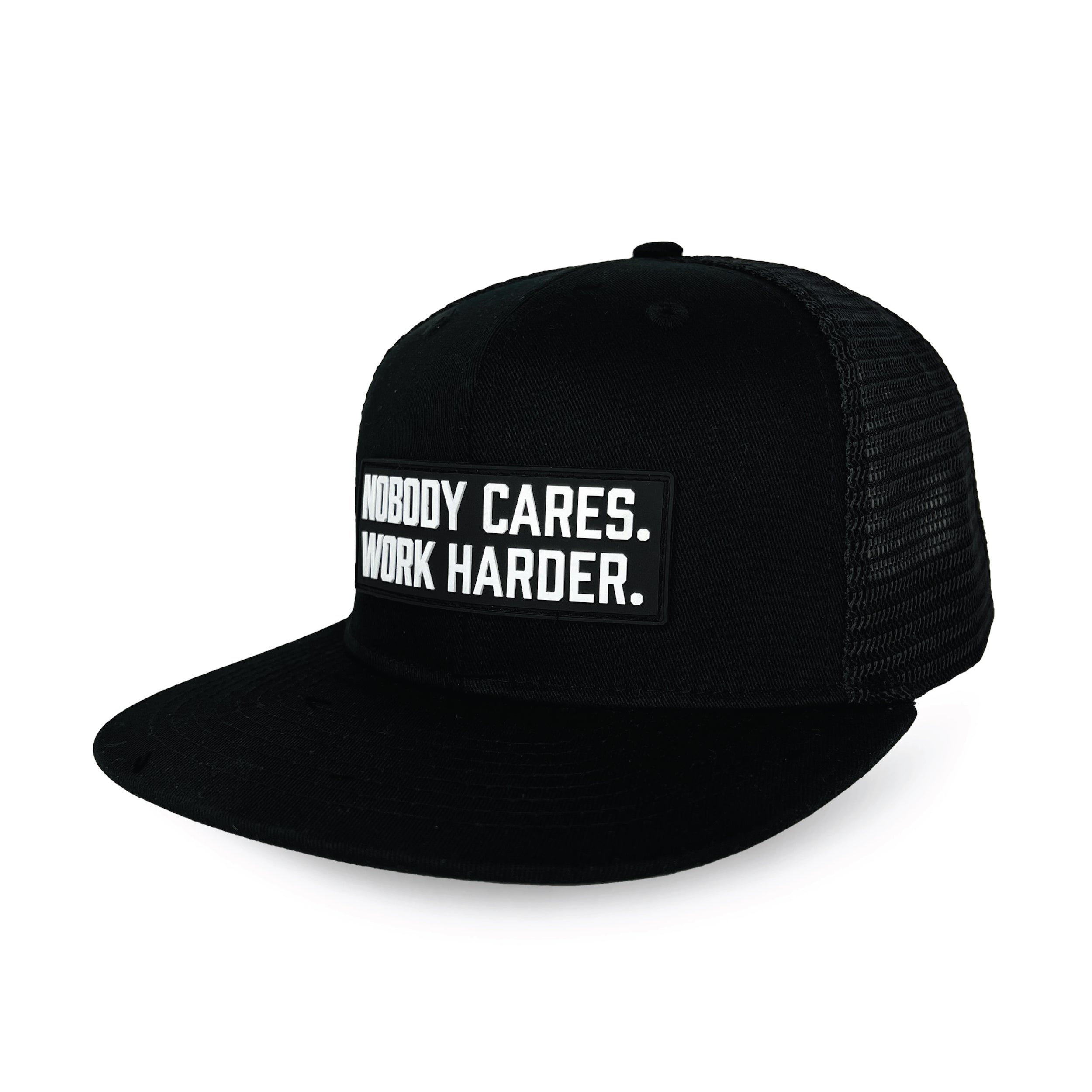 Nobody Cares Work Harder Fitness Motivation Gym Baseball Cap Men Mesh  Trucker Hat Women Dad Hat Ponytail Hat Black