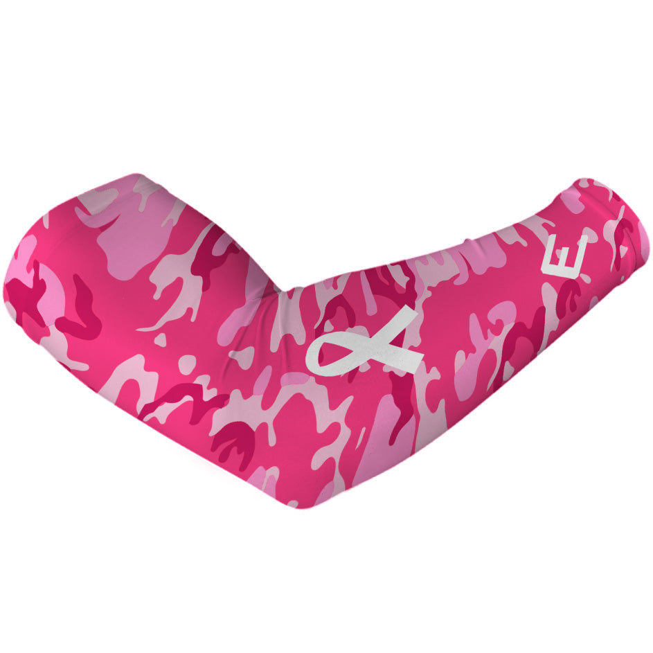 Pink Camo Breast Cancer Arm Sleeve