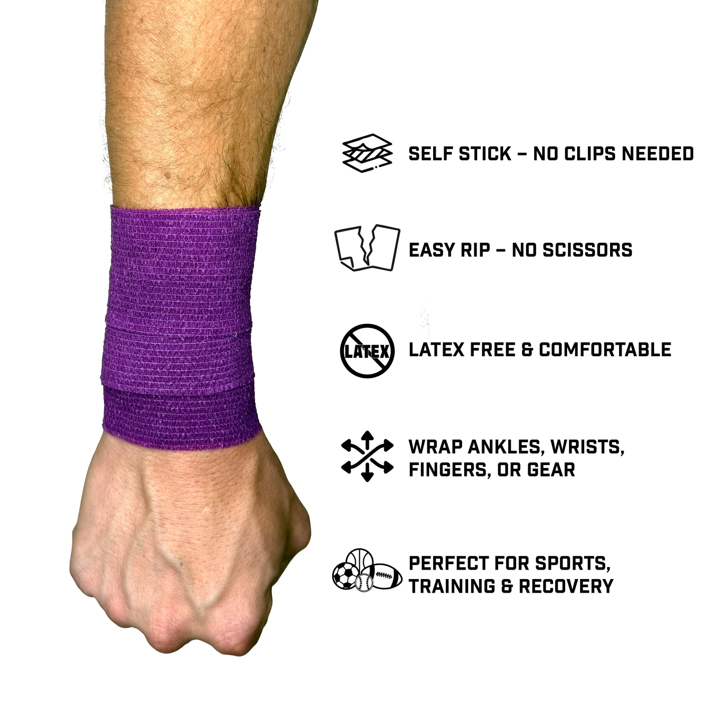 Purple Self Stick Athletic Tape