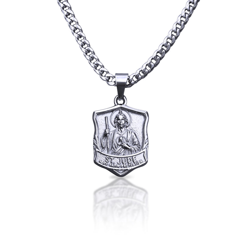 Pro Saint Jude Pendant Necklace - Stainless Steel