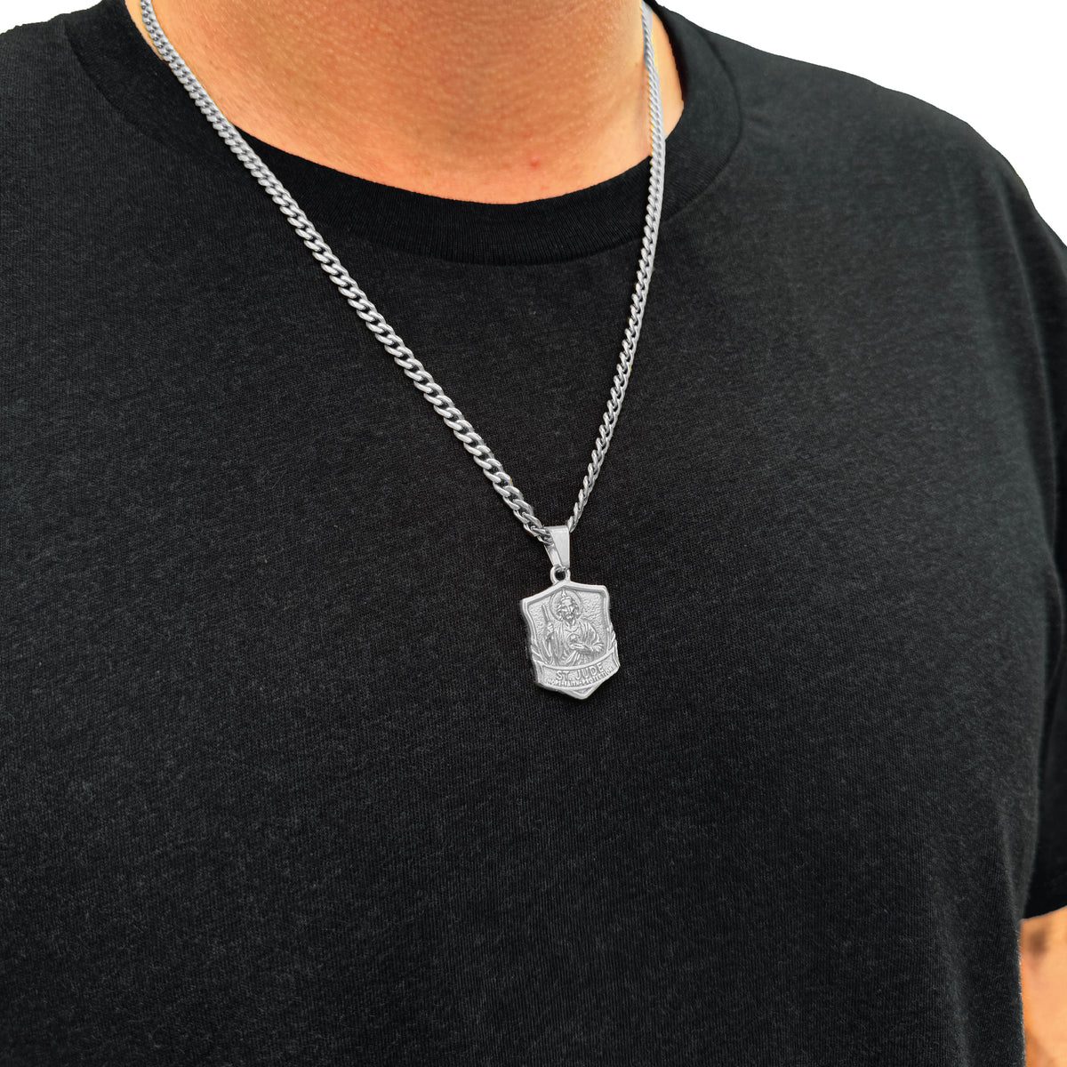 Pro Saint Jude Pendant Necklace - Stainless Steel