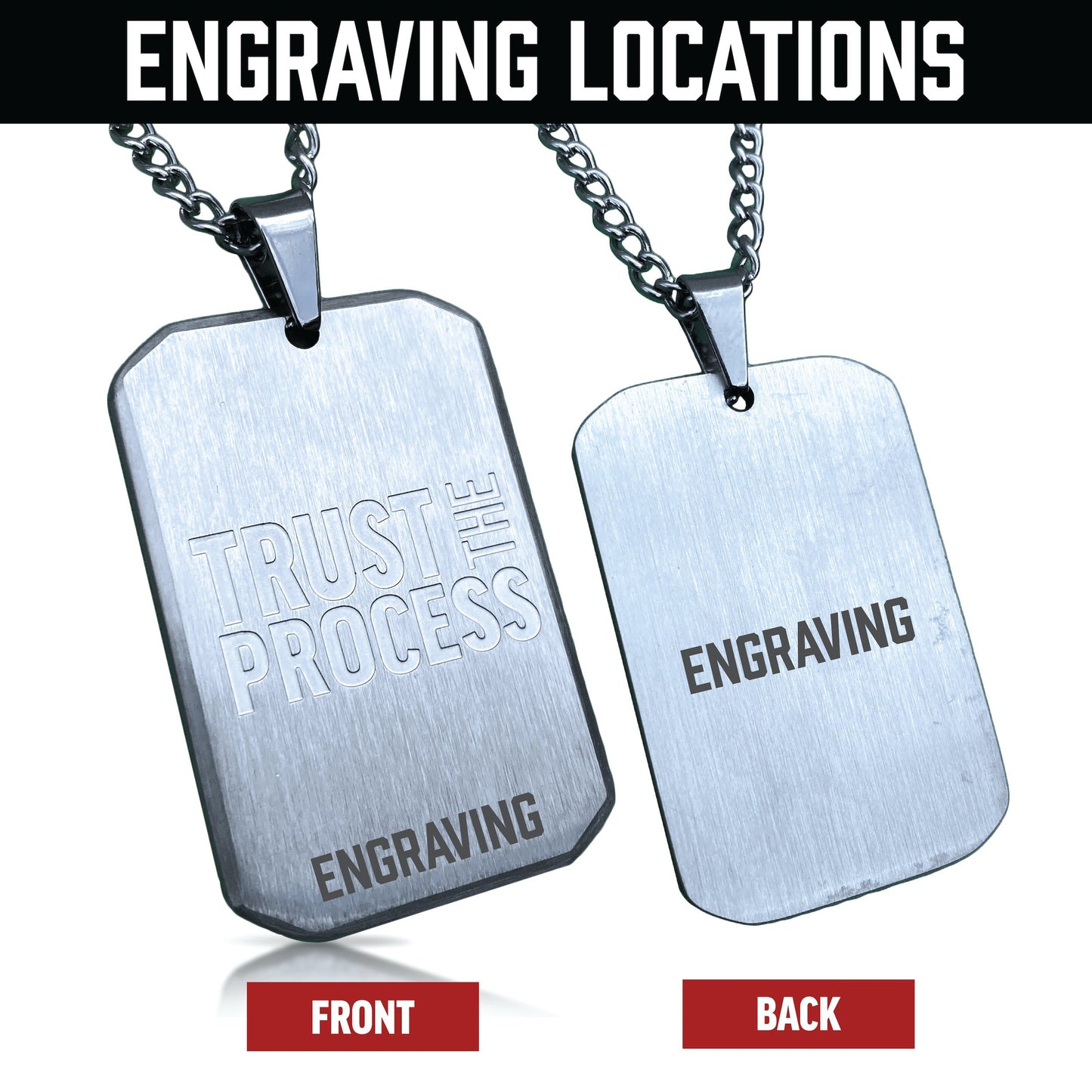 Trust The Process Pendant Necklace - Stainless Steel