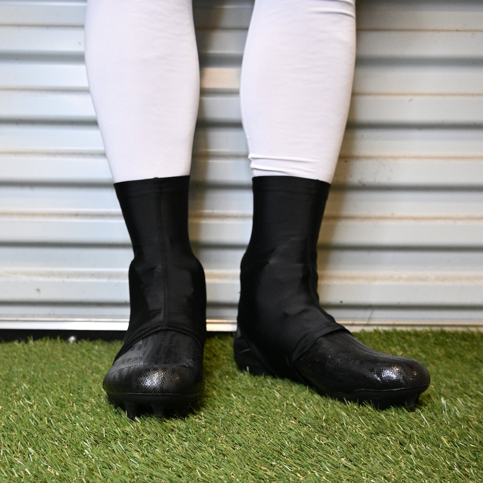 Faith Cross Black Cleat Covers (Spats)