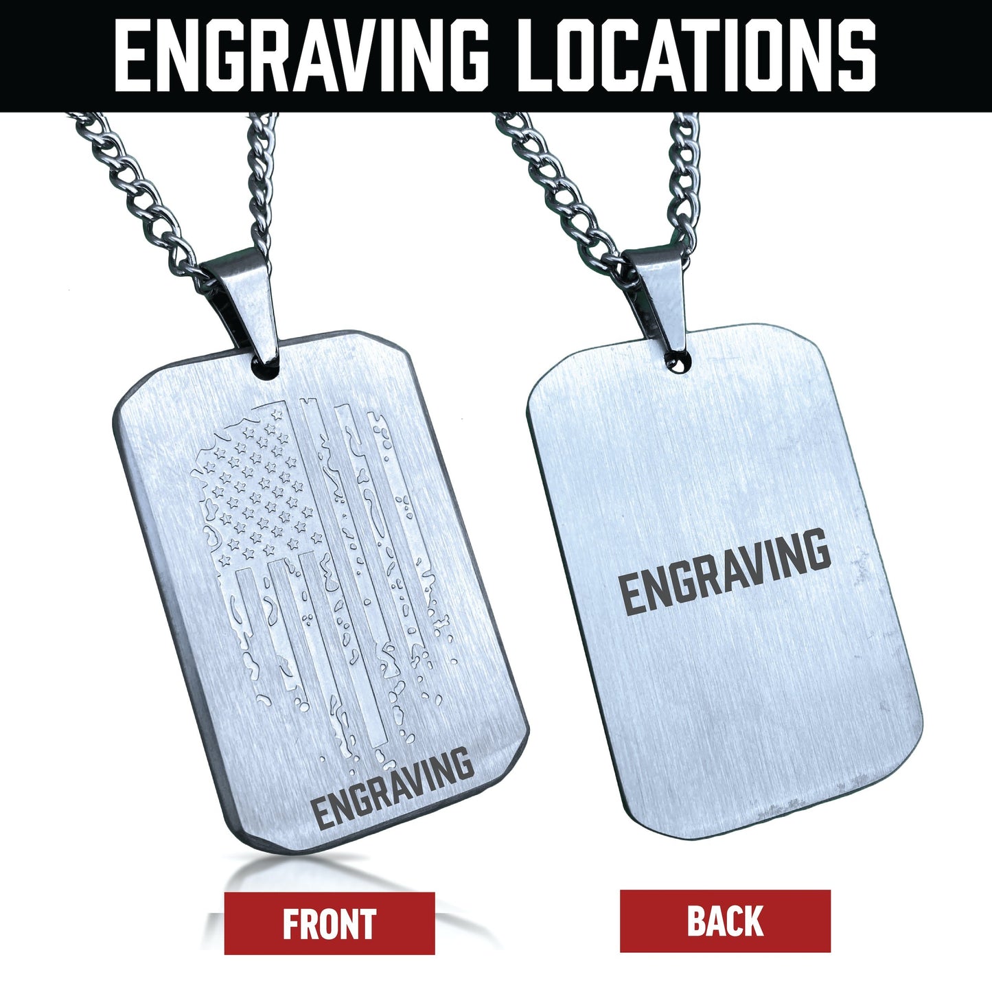 Patriot Pendant Necklace - Stainless Steel