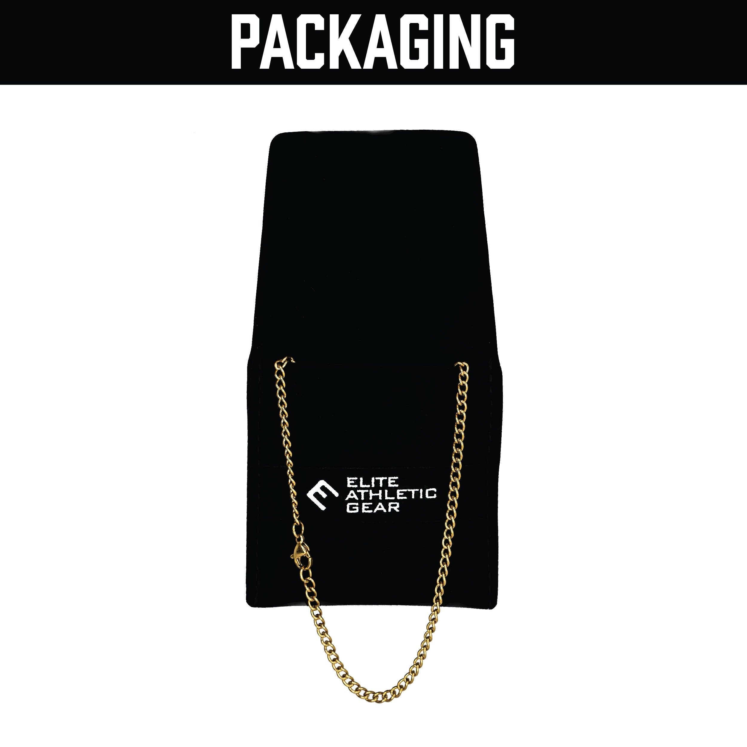 Varsity Letter Pendant Necklace - 14K Gold Plated Stainless Steel