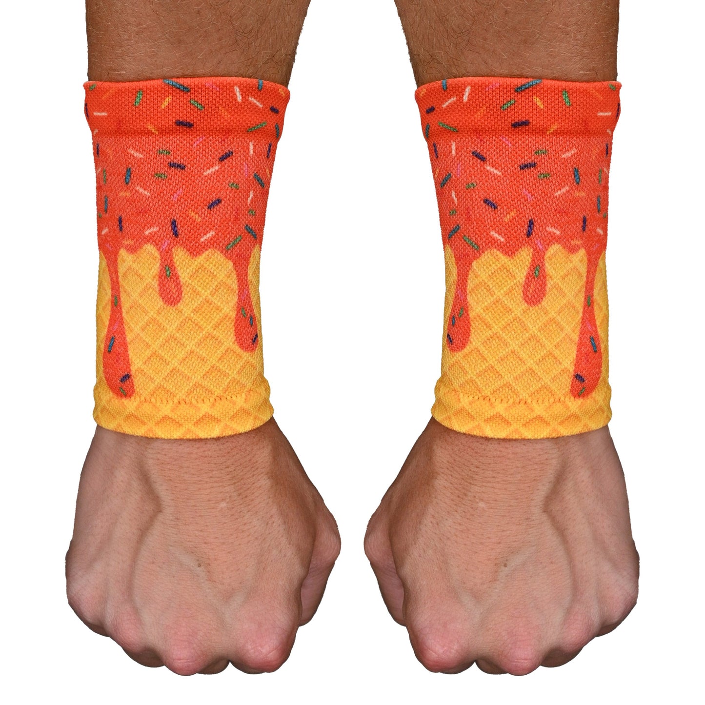 Orange Ice Cream Wrist Support Sleeves