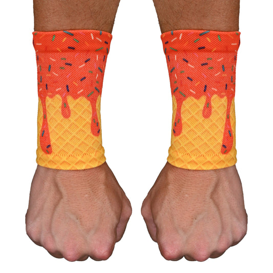 Orange Ice Cream Wrist Support Sleeves