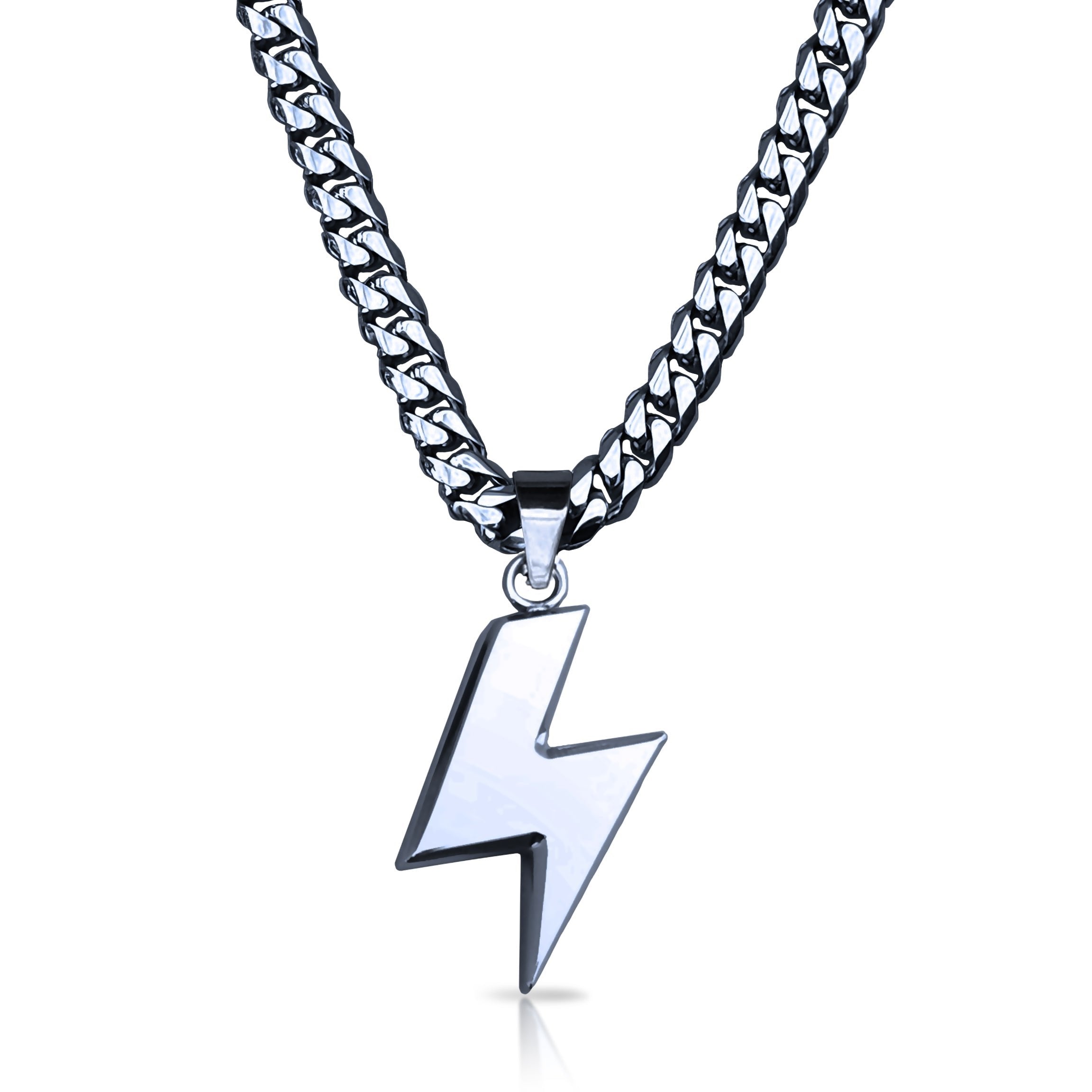 Pro Lightning Bolt Pendant Necklace - Stainless Steel