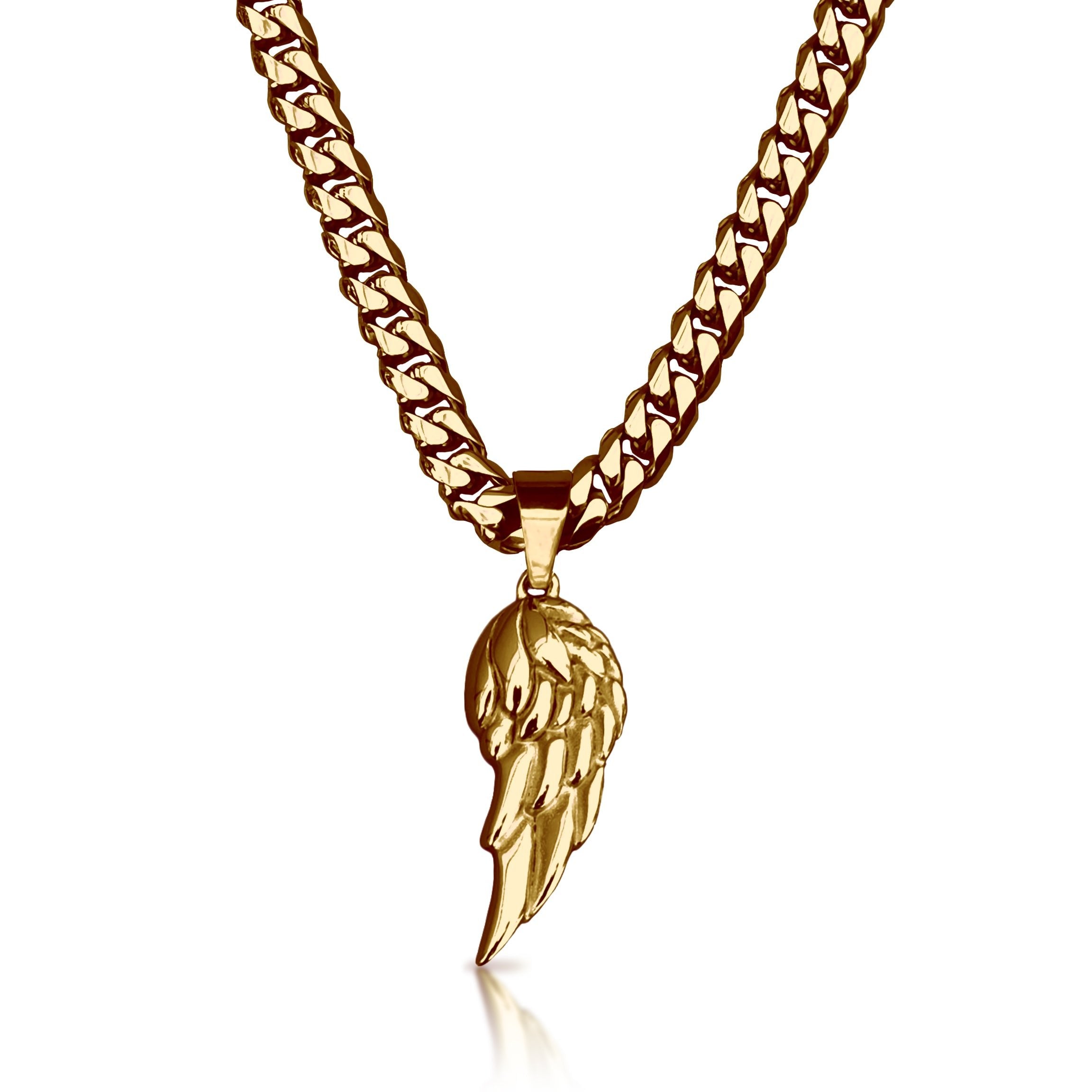 Pro Wing Pendant Necklace - 14K Gold Plated Stainless Steel