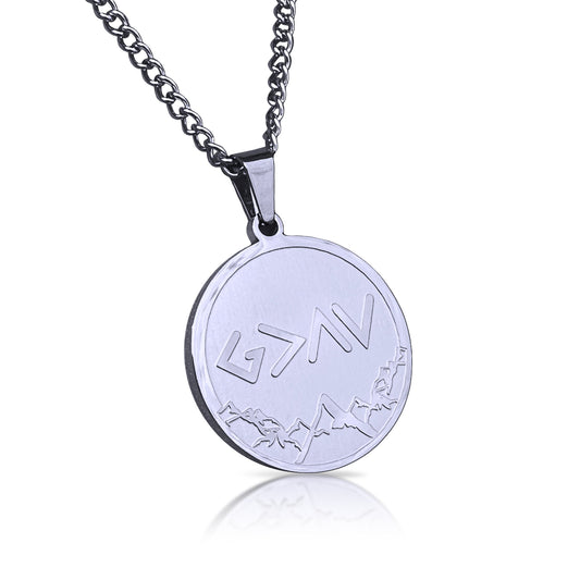 God Is Greater Than The Highs and Lows Pendant Necklace - Stainless Steel