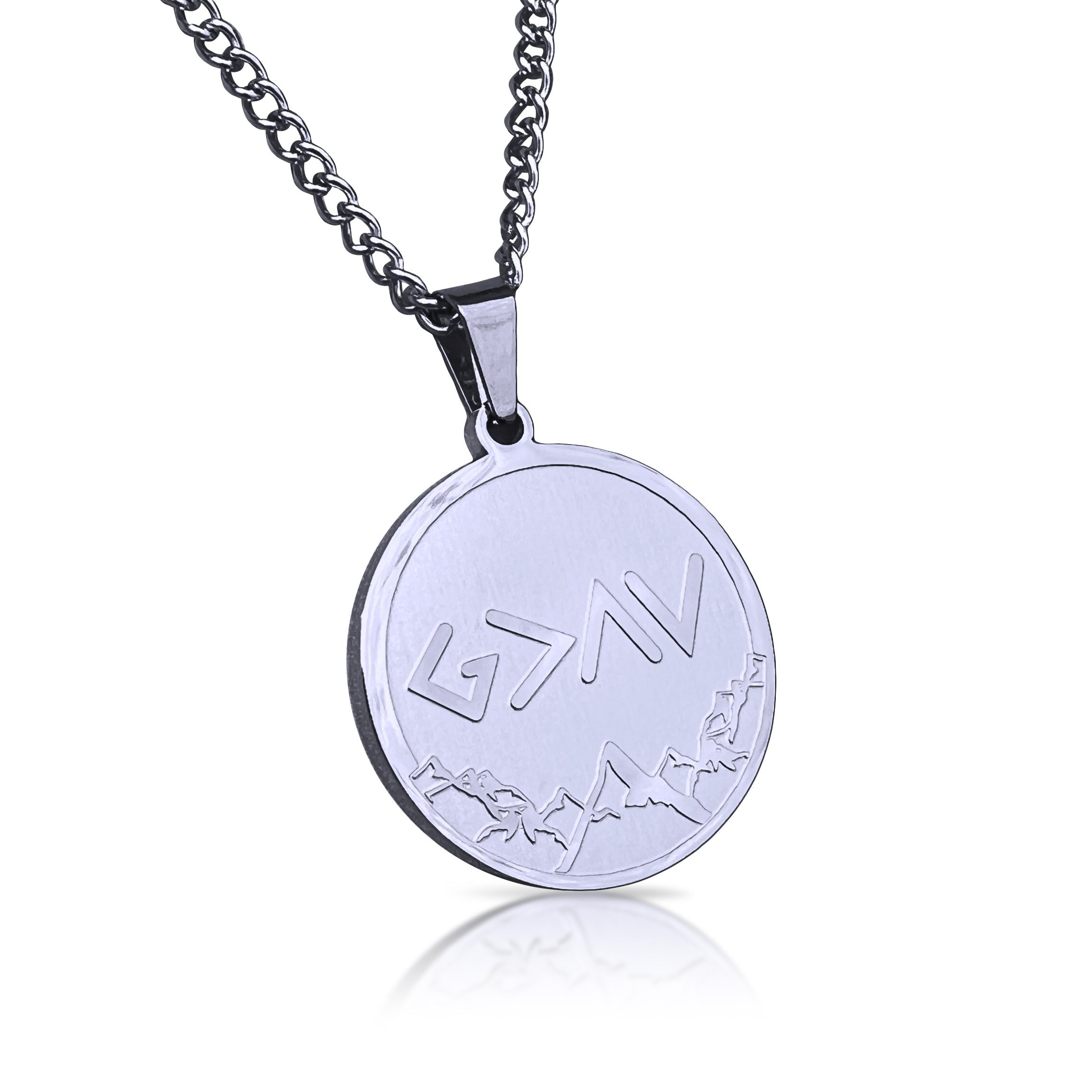 God Is Greater Than The Highs and Lows Pendant Necklace - Stainless Steel