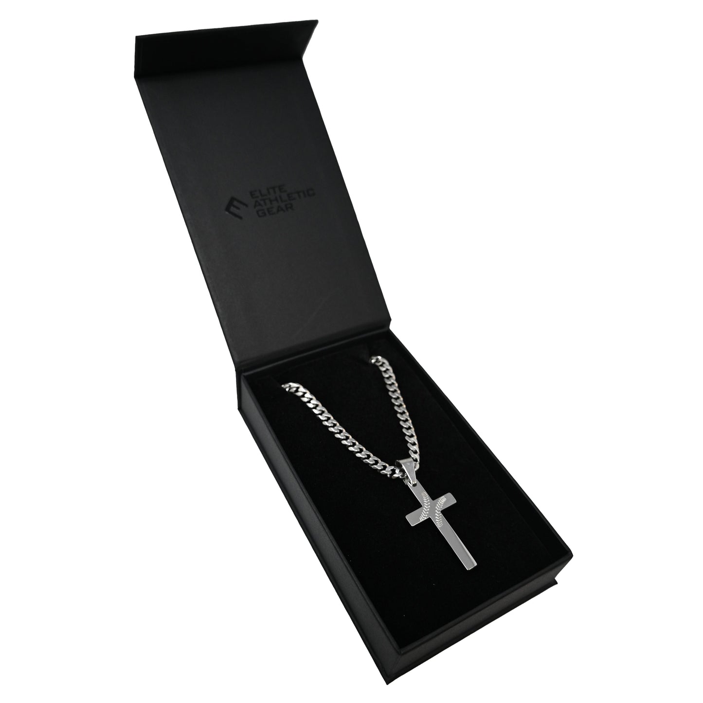 Pro Baseball Cross Pendant - Stainless Steel