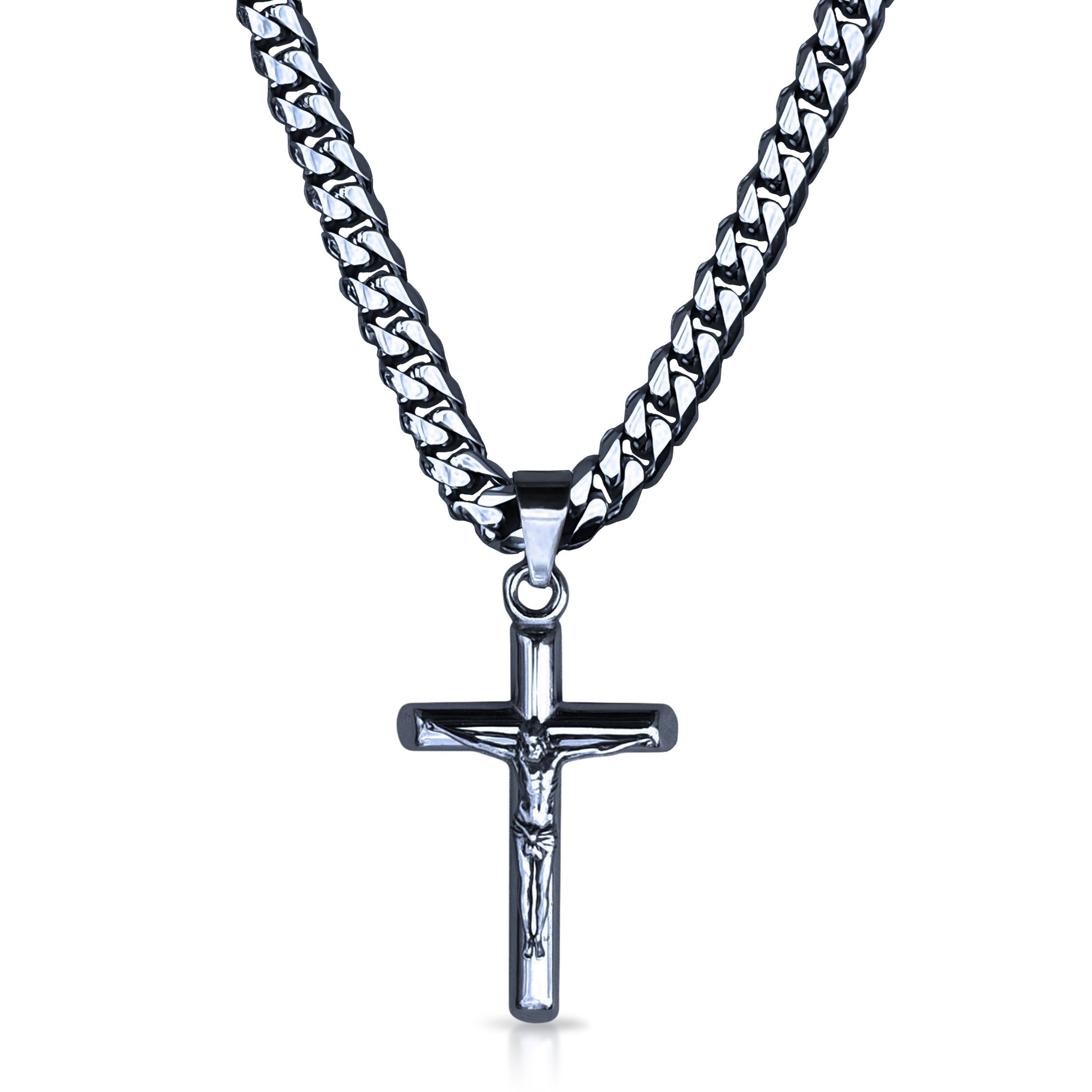 Pro Crucifix Pendant Necklace Pendant Necklace - Stainless Steel