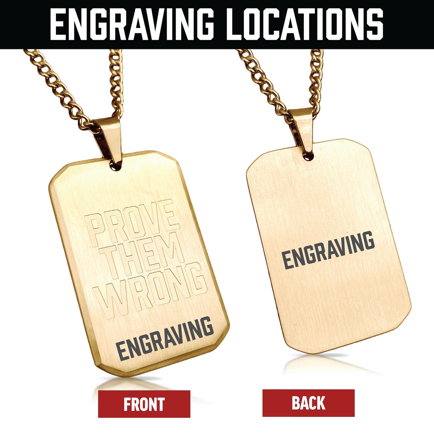 Prove Them Wrong Pendant Necklace - 14K Gold Plated Stainless Steel