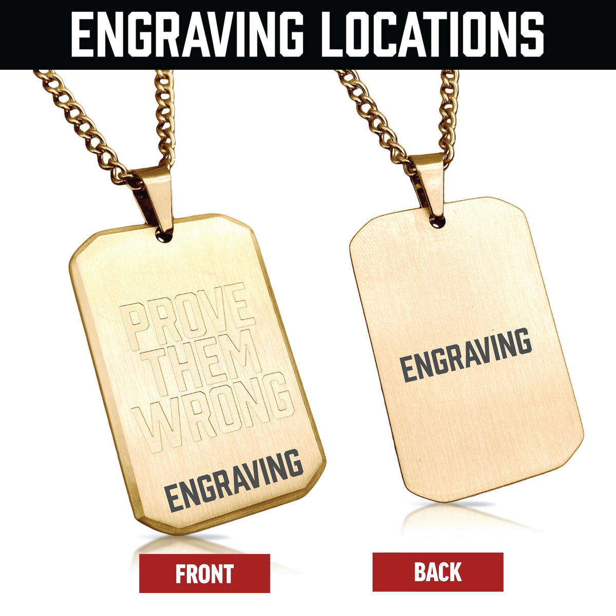 Prove Them Wrong Pendant Necklace - 14K Gold Plated Stainless Steel