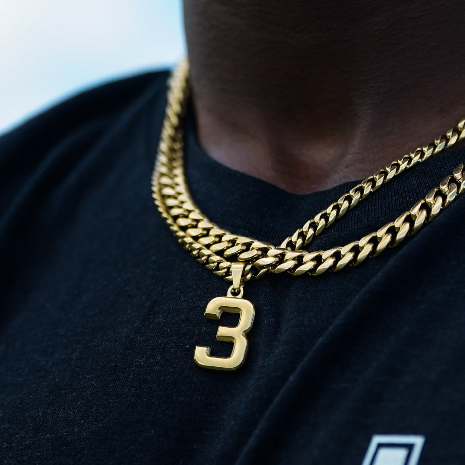 Pro Number Cuban Stack - Gold