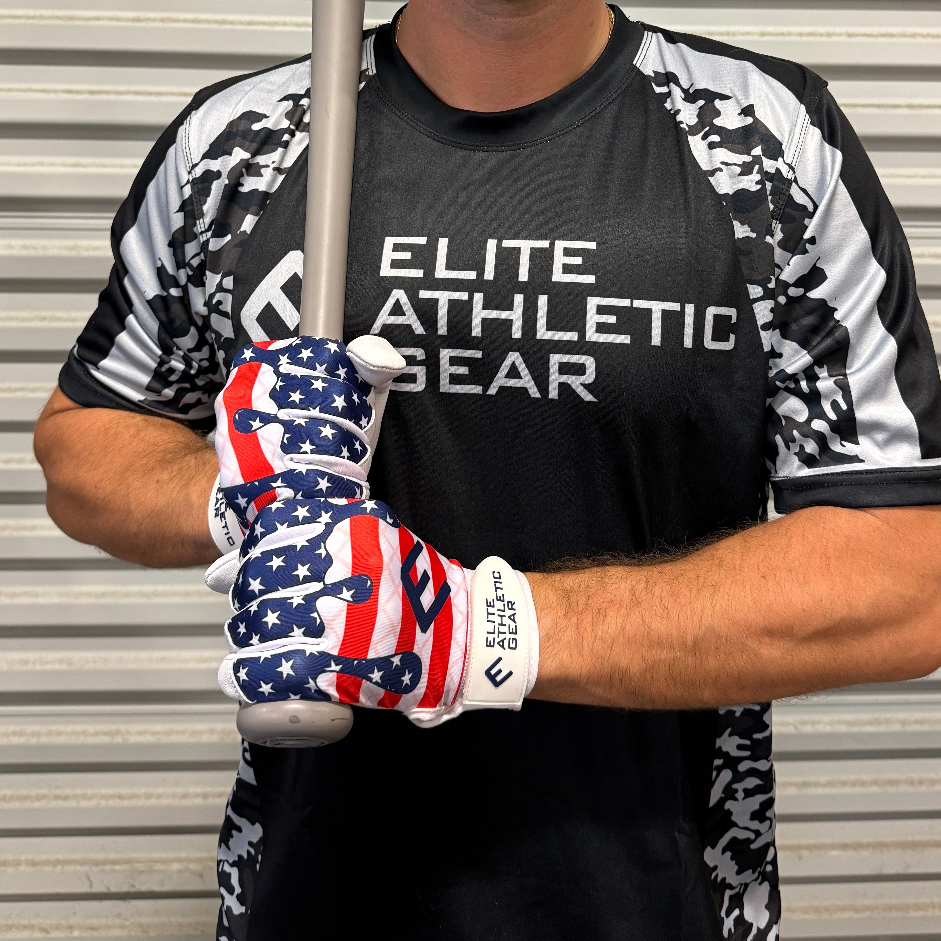 USA Flag Ice Cream Batting Gloves