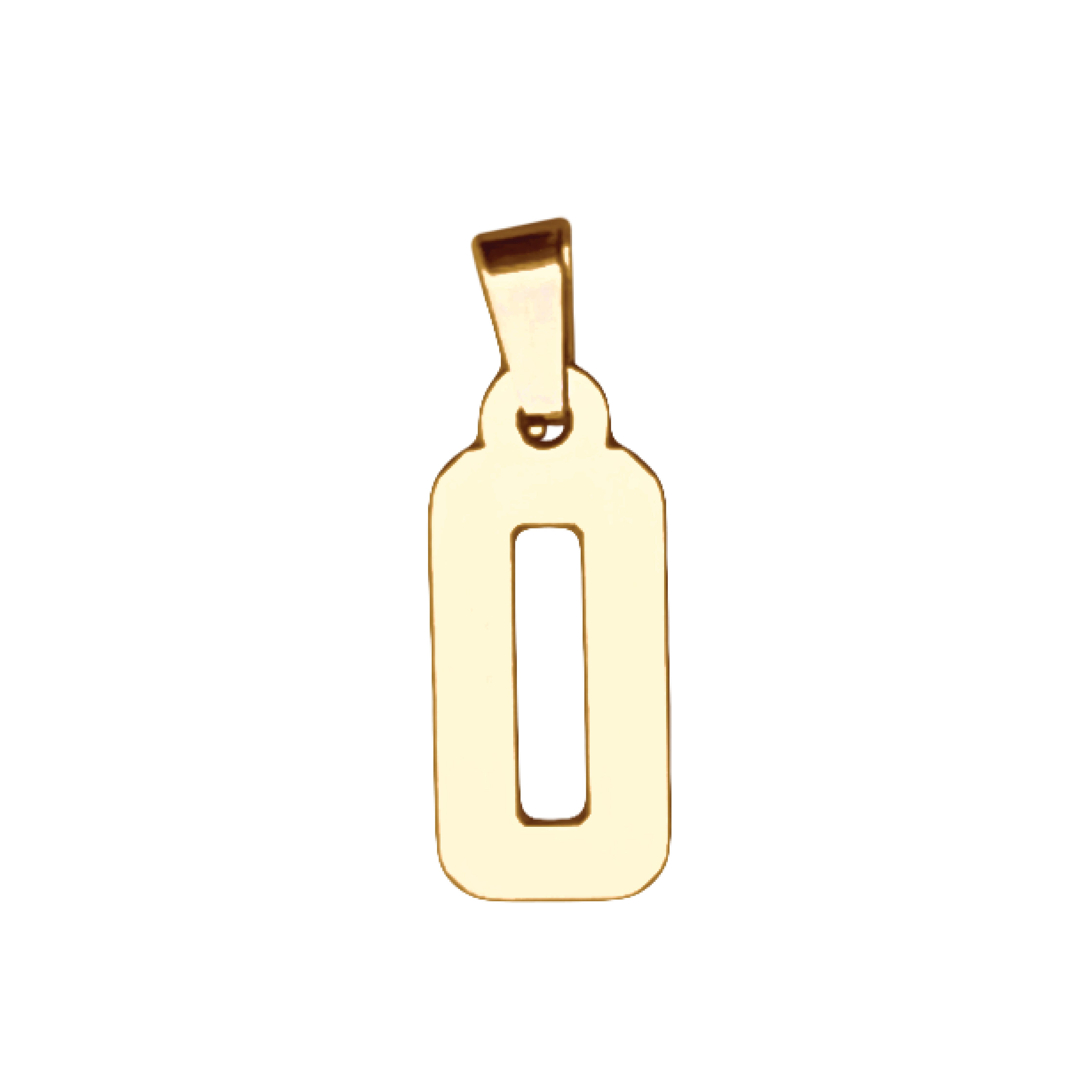 Custom Number Pendant Necklace - 14K Gold Plated Stainless Steel