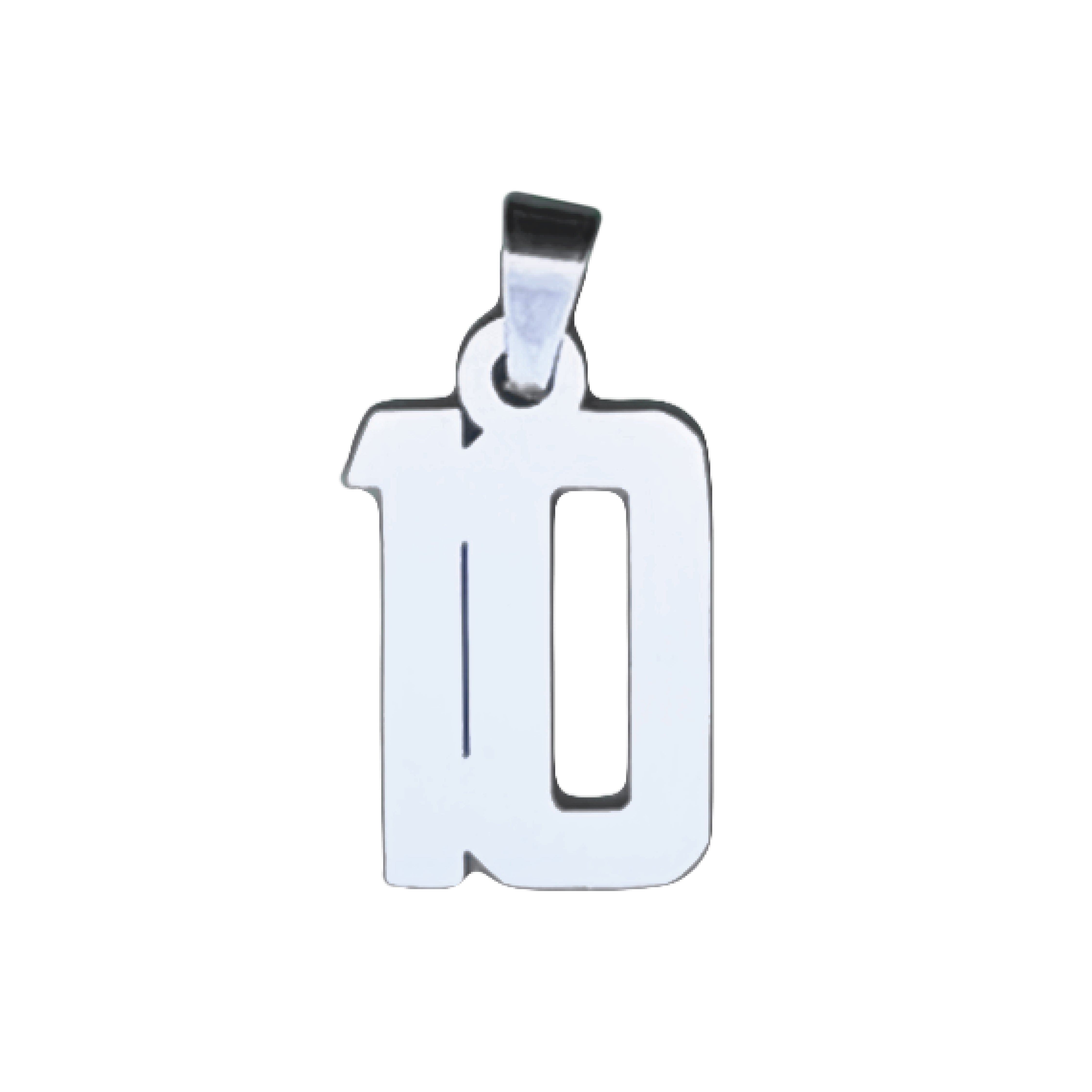 Custom Number Pendant Necklace - Stainless Steel
