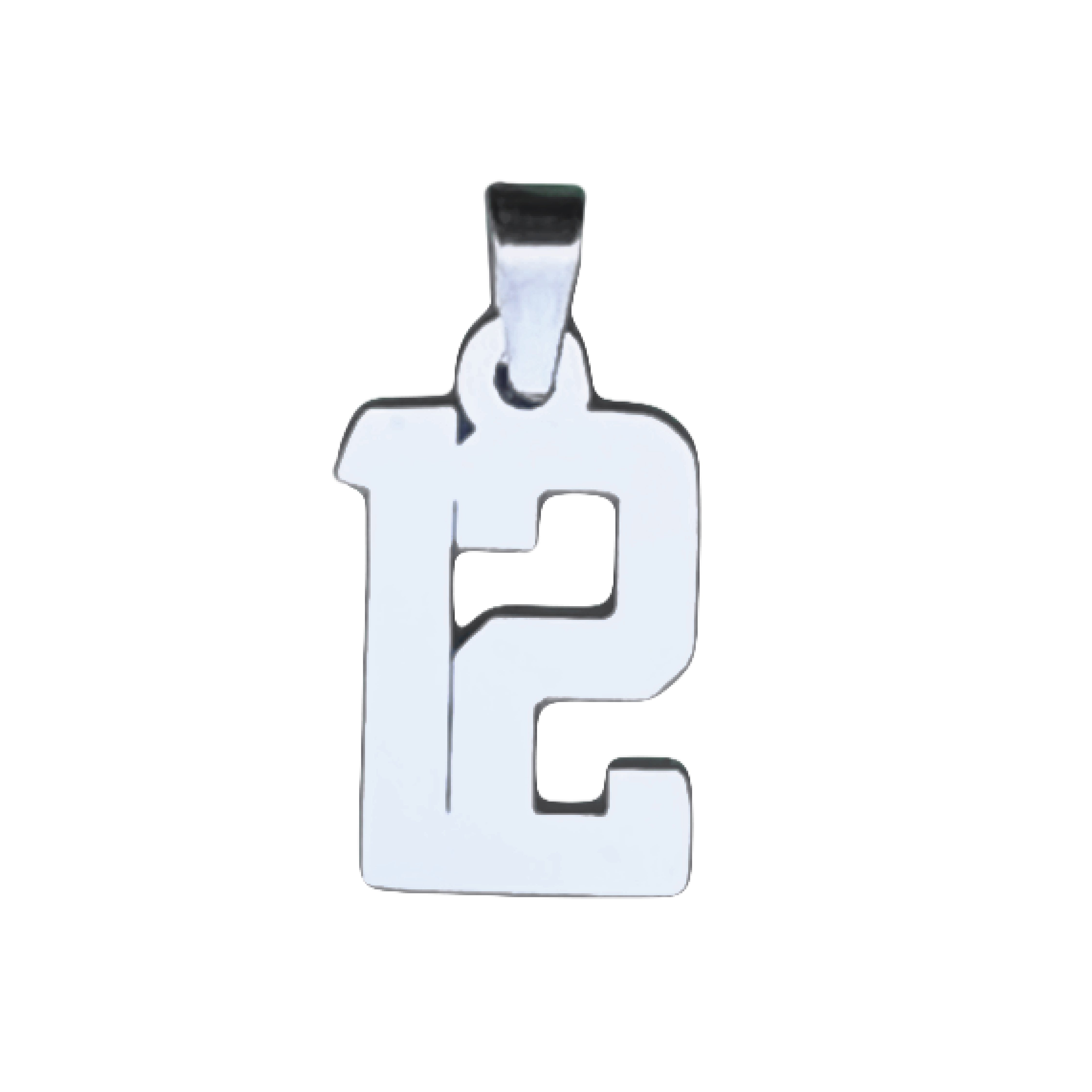 Custom Number Pendant Necklace - Stainless Steel