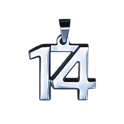 Pro Number Pendant - Stainless Steel