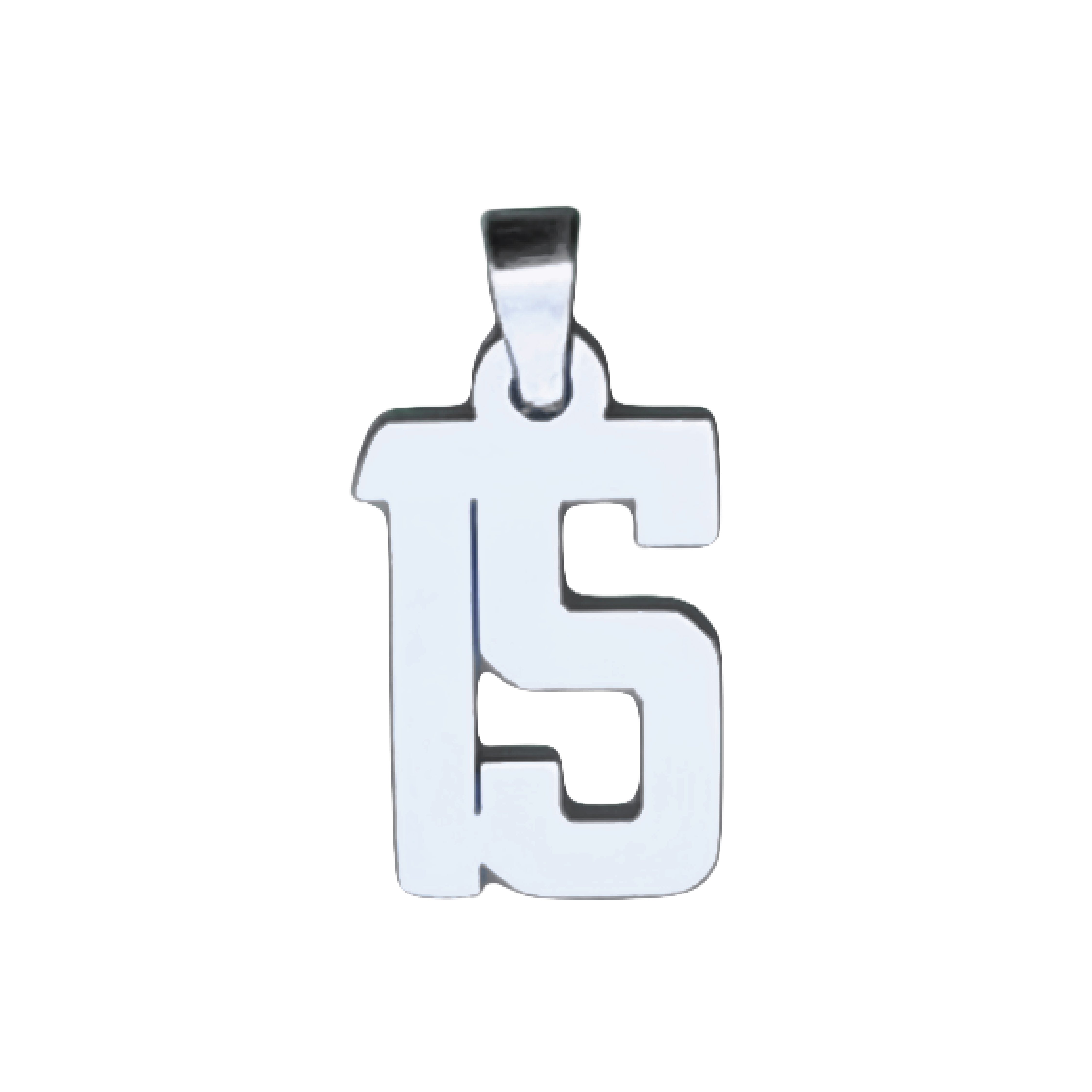 Custom Number Pendant Necklace - Stainless Steel