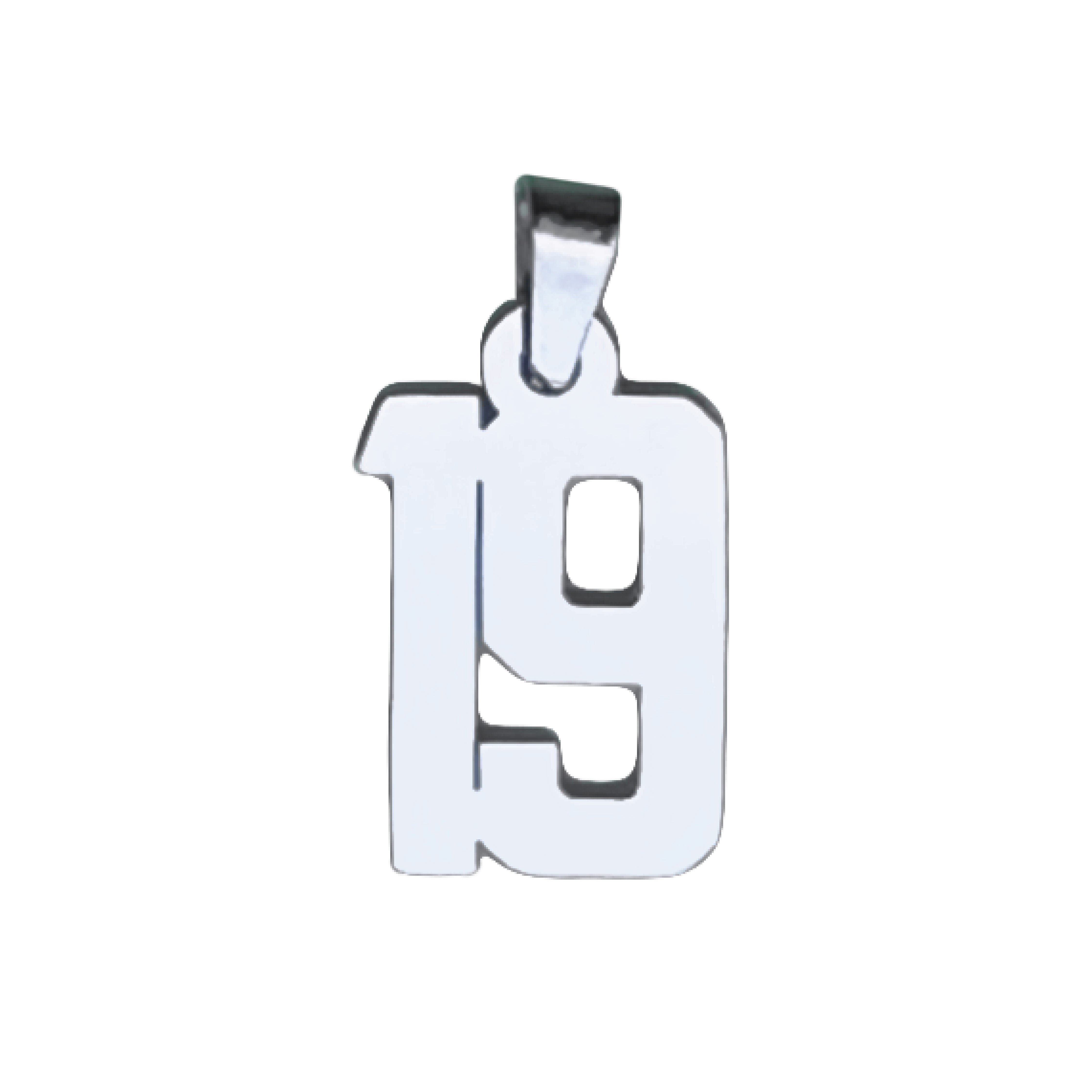Custom Number Pendant Necklace - Stainless Steel