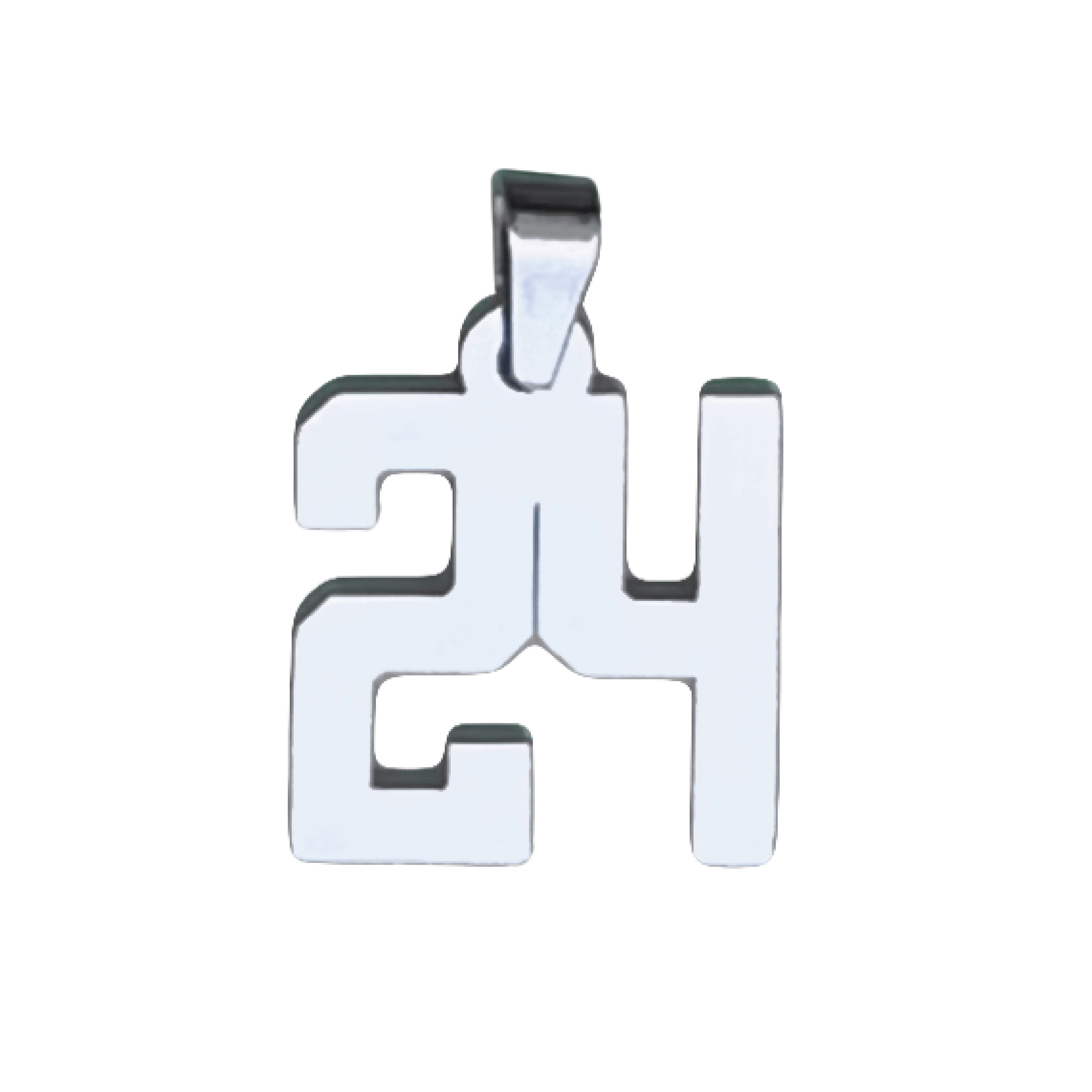 Custom Number Pendant Necklace - Stainless Steel
